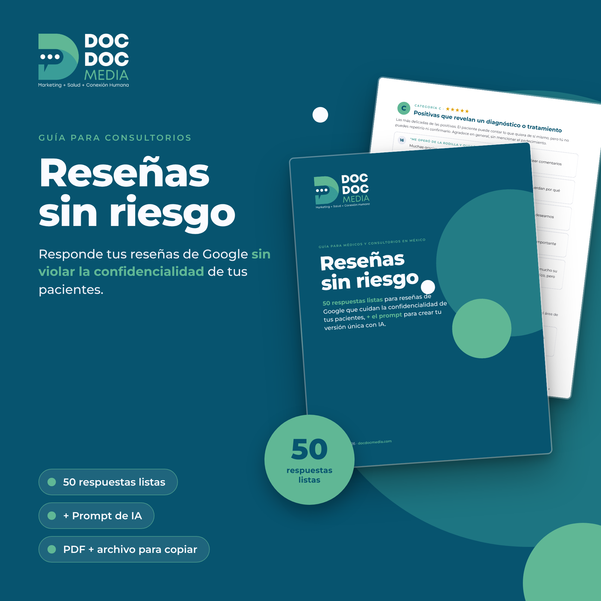50 Respuestas a Reseñas de Google sin Riesgo para Consultorios