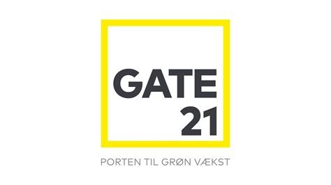Logo med teksten 'GATE 21' og sloganet 'PORTEN TIL GRØN VÆKST'.