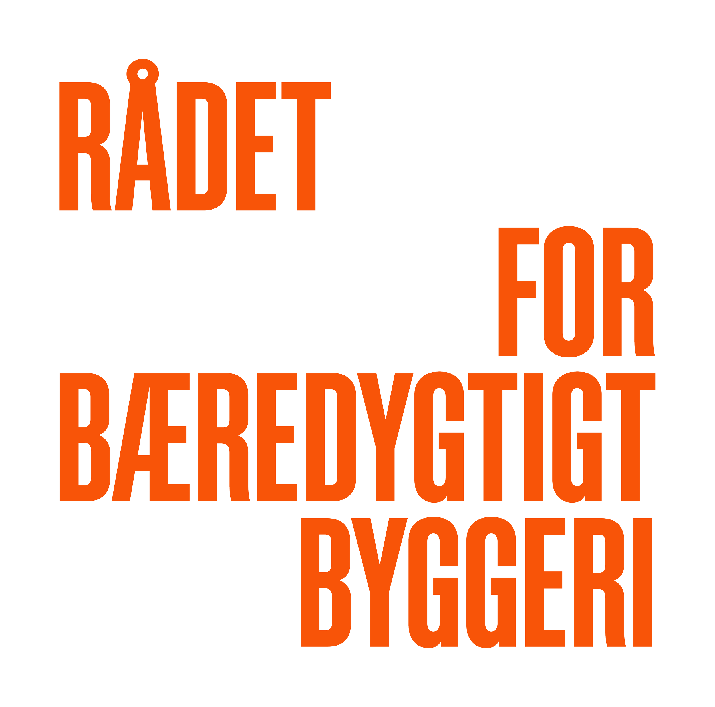 Tekst på sort baggrund med store orange bogstaver, der siger: 'DÆLT RÅBET FOR ILD BARBEKLE'.