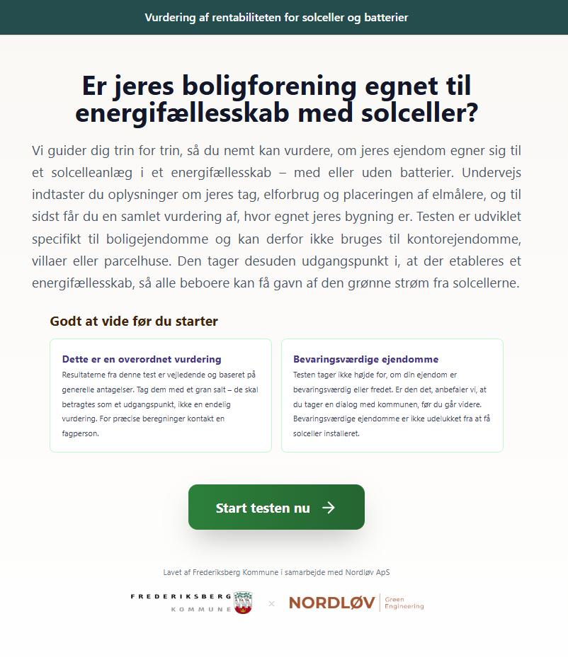 Screeningsværktøj solceller