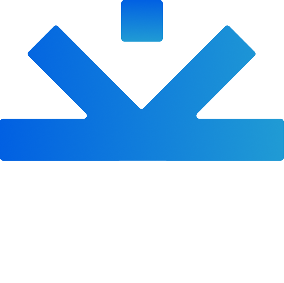 Abstract blue geometric shapes and lines on a black and white background.