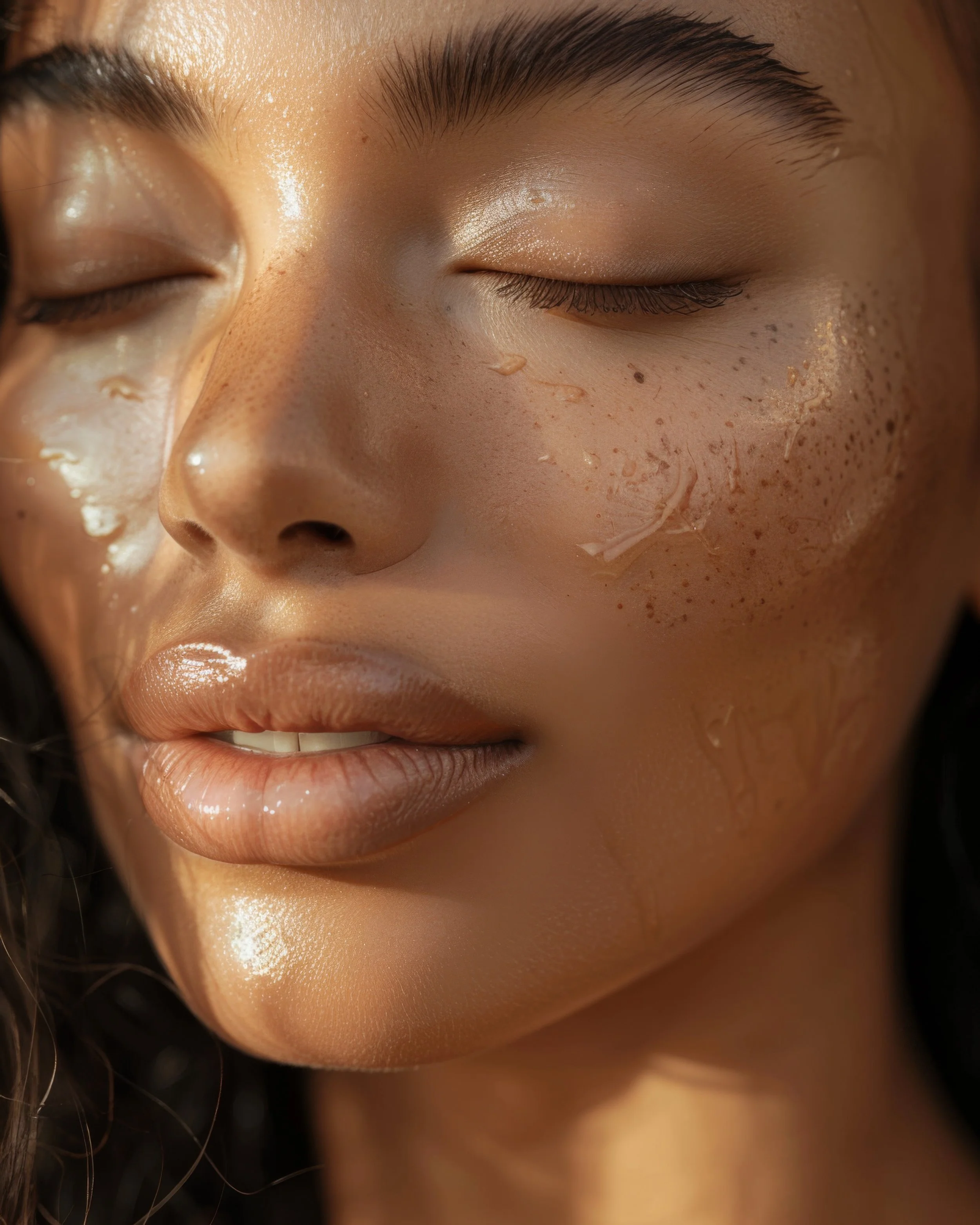 Hydrated, glowing skin, post-peel care after a chemical peel