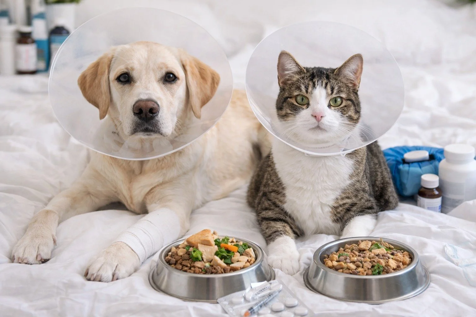 Nutriție și recuperare post-chirurgicală pentru câini și pisici: ghid complet pentru o vindecare mai rapidă