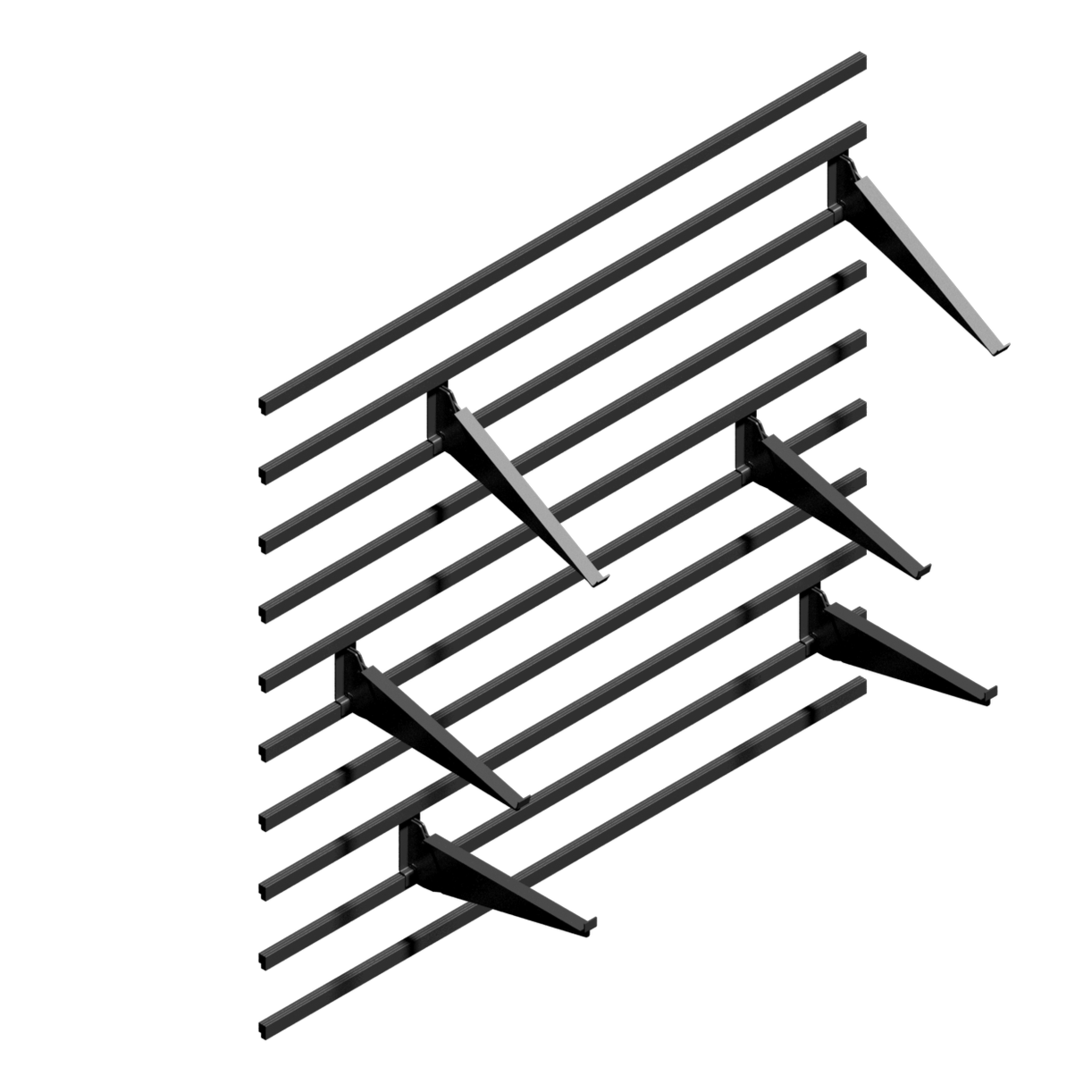 Structure métallique de supports pour synthétiseurs ou autres instruments