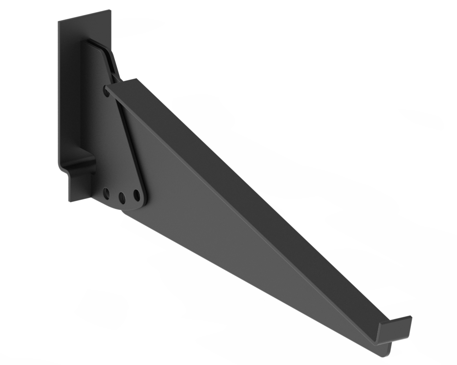 Une pièce métallique en forme de support ou de bras, pour un synthétiseur ou autre instrument