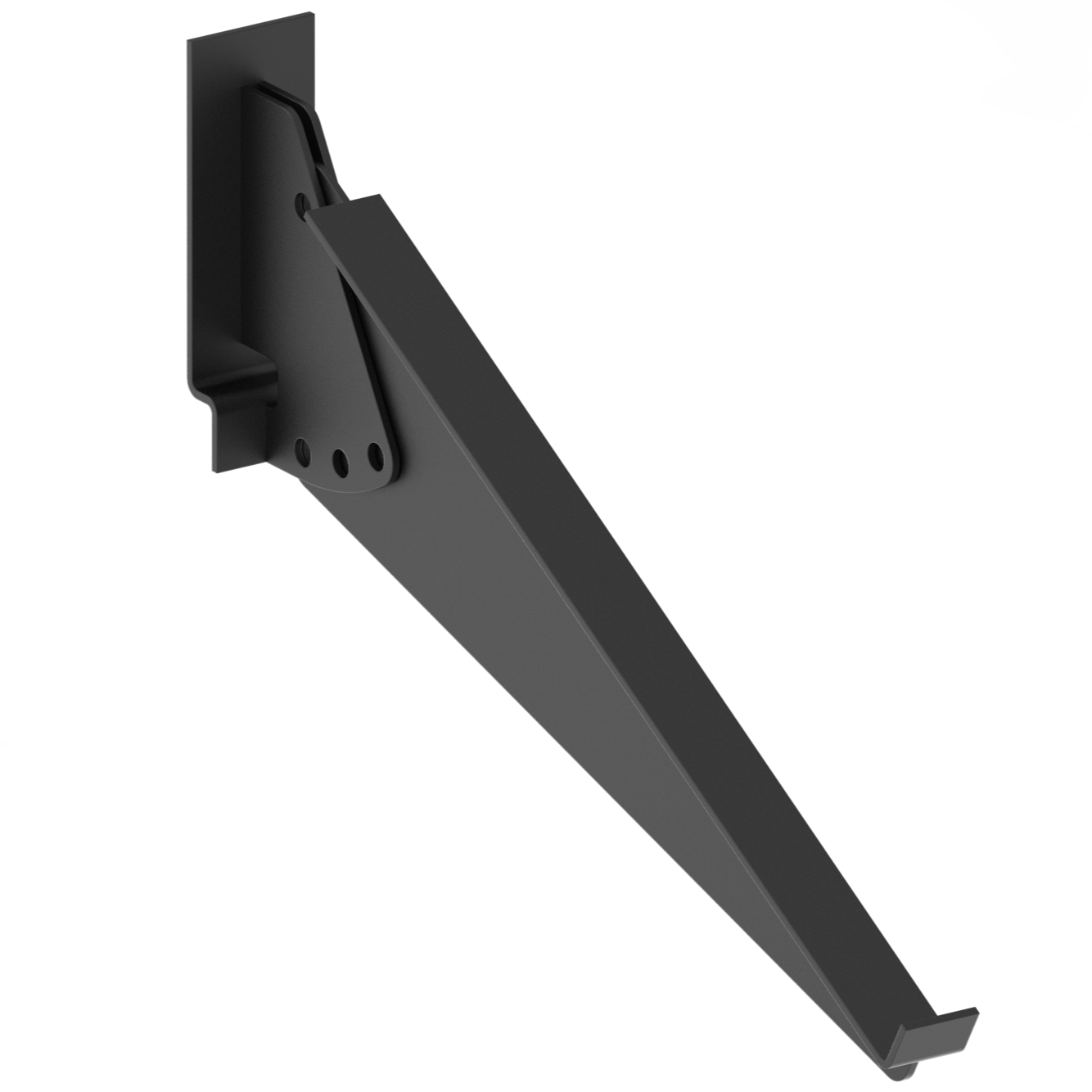 Une pièce métallique en forme de support ou de bras, pour un synthétiseur ou autre instrument