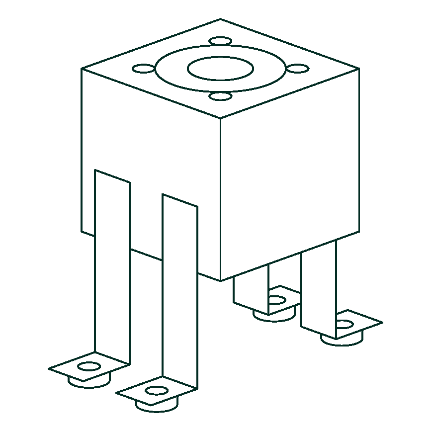 Isometric drawing of installation Forest speaker