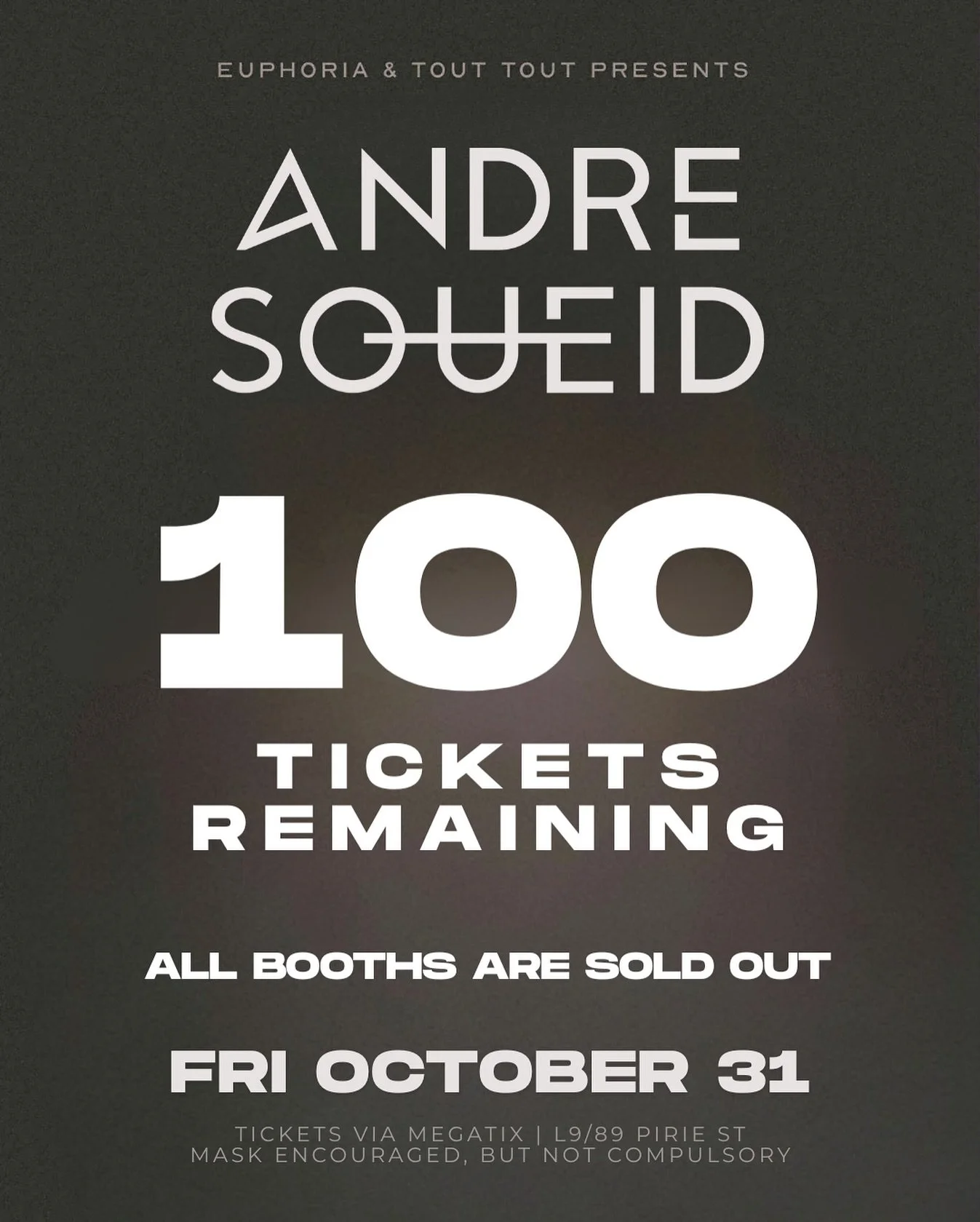 100 tickets remaining to this Friday’s Halloween Masquerade event 🎻🎭