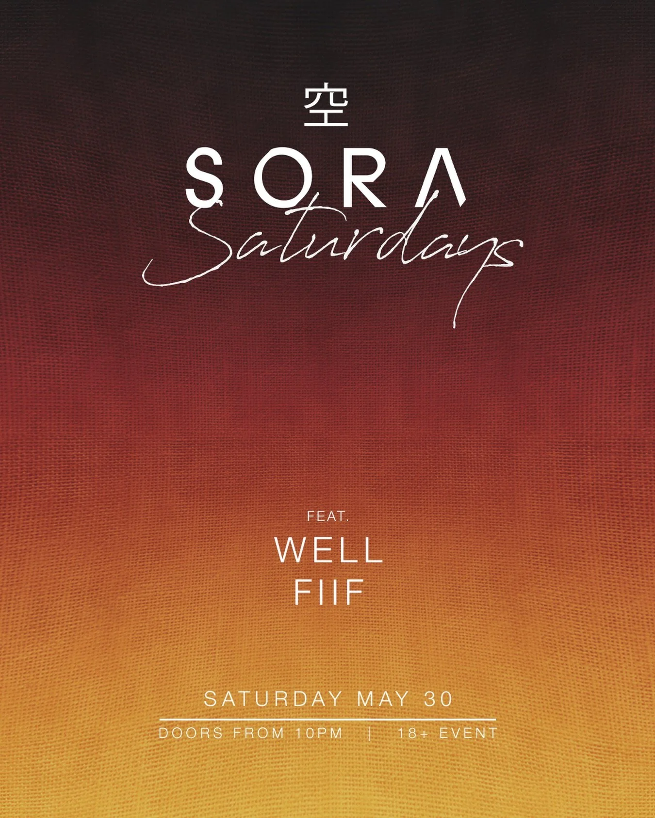 Adelaide, see you this weekend at SORA!

Sora Saturdays resident Dj&rsquo;s from 9:30pm til late playing the best of Rnb / Dance / Classics 💃