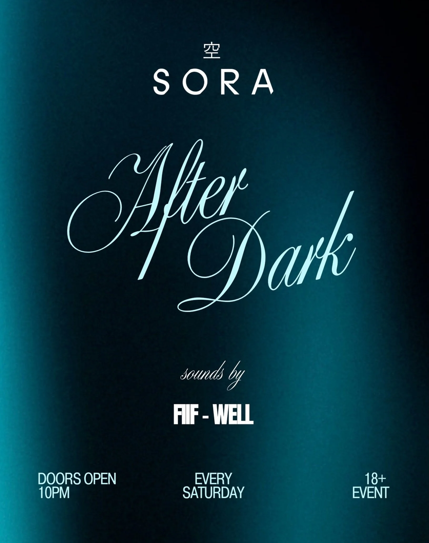 Your Saturday night starts here. 

Sounds by Fiif x Well bringing R&amp;B, dance &amp; feel good vibes all night! 

DJs from 9:30pm 

See you tonight 🖤