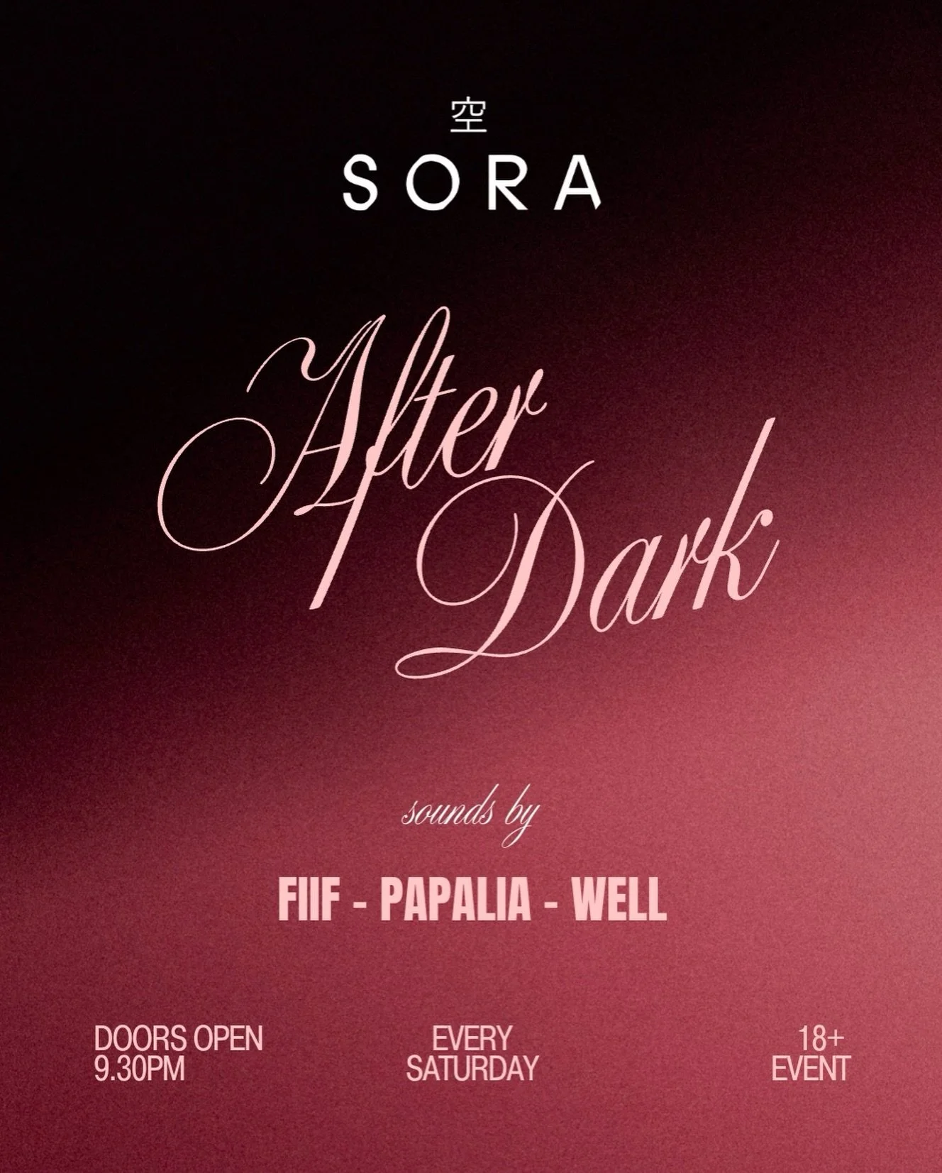 Long weekend Saturdays done right 🔥 
DJs from 9.30pm

FIIF &bull; PAPALIA &bull; WELL 

See you tonight 🪩