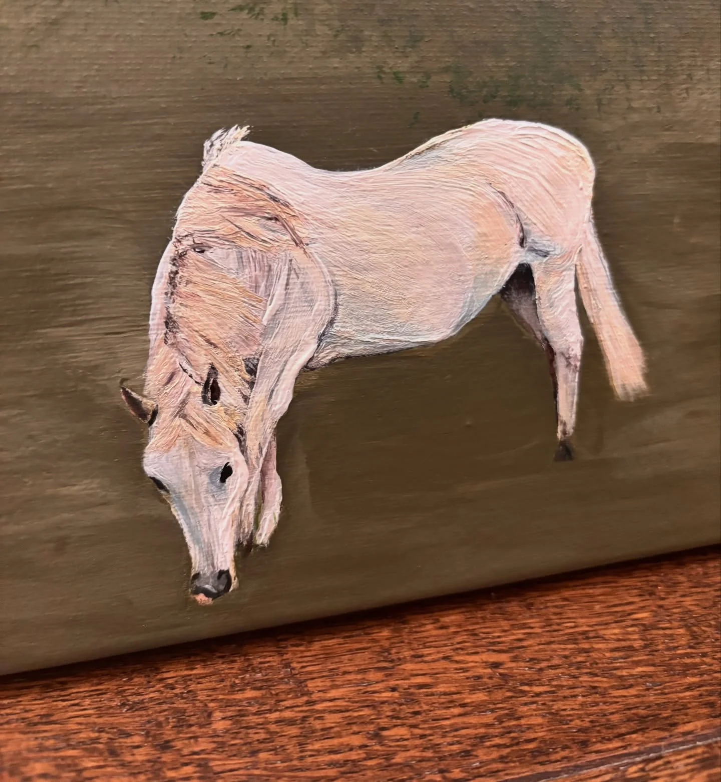 The Connemara Pony set within the piece named &lsquo;A Wild Dawn&rsquo;

A moment where the sky breaks open in colour while the world below stays calm. The bold, painted strokes in the sky echo the wild energy of a new day, contrasted with the quiet 