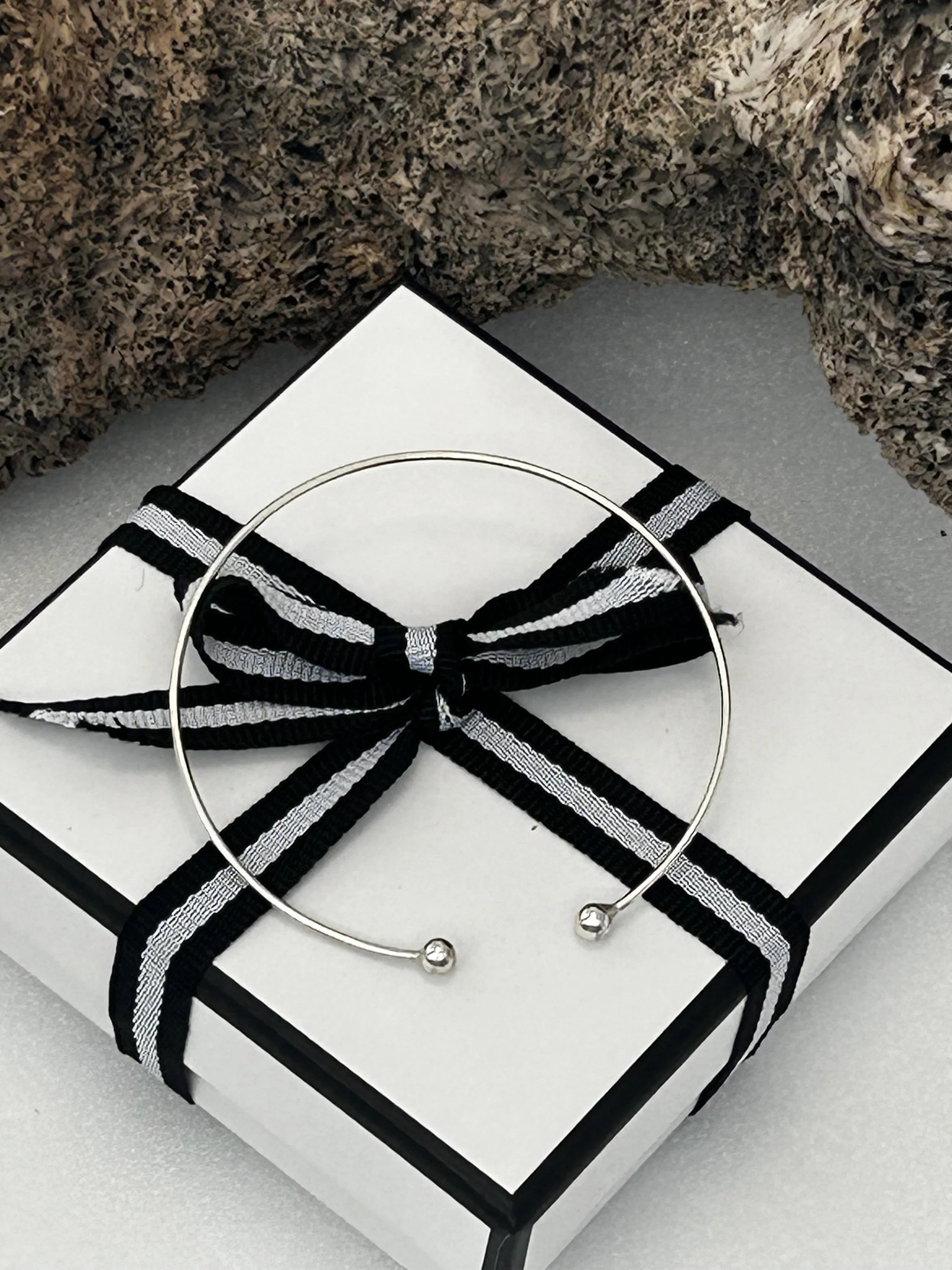 Handmade Sterling Silver Torque Bangle