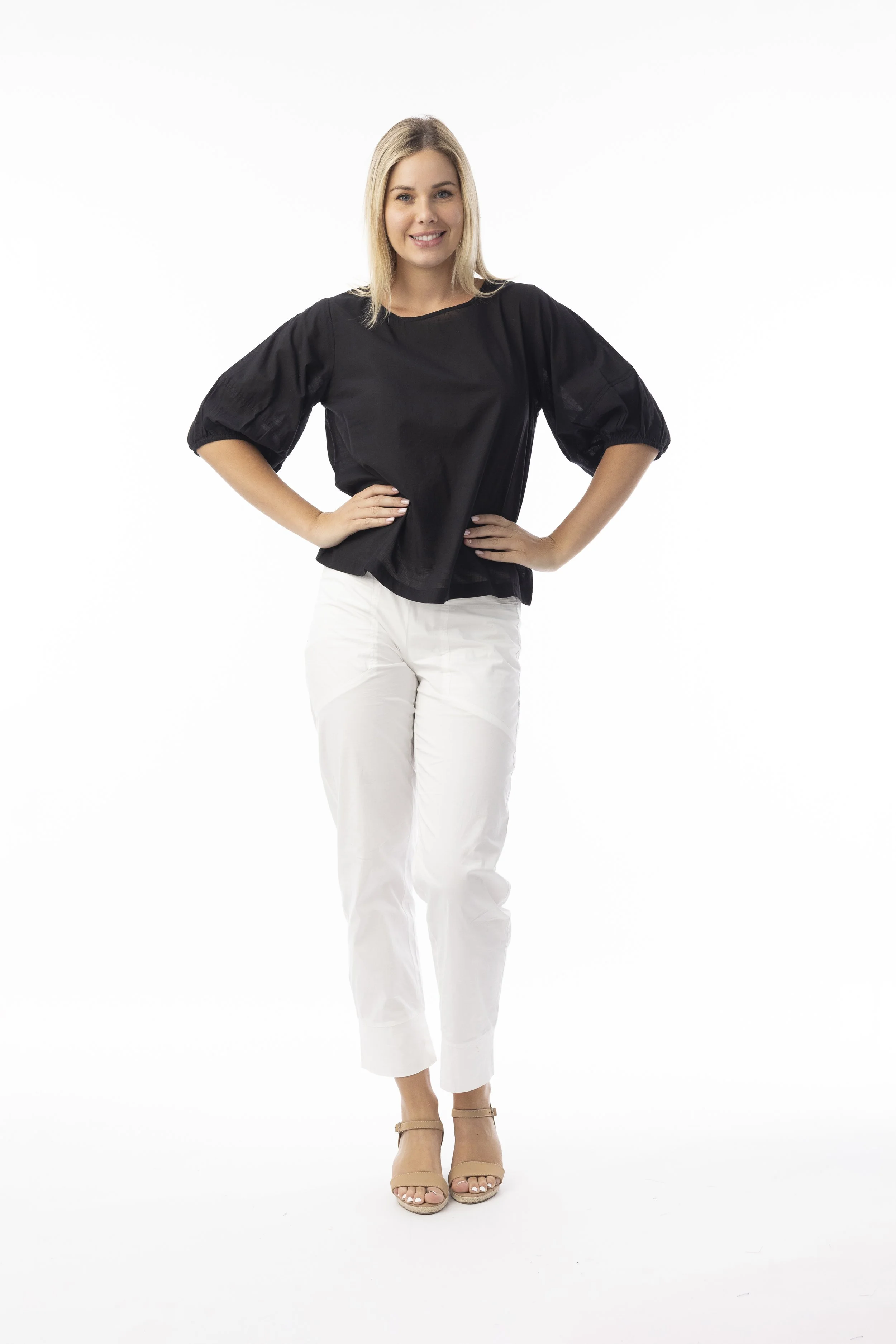52710 Puff Sleeve Top Black.jpg