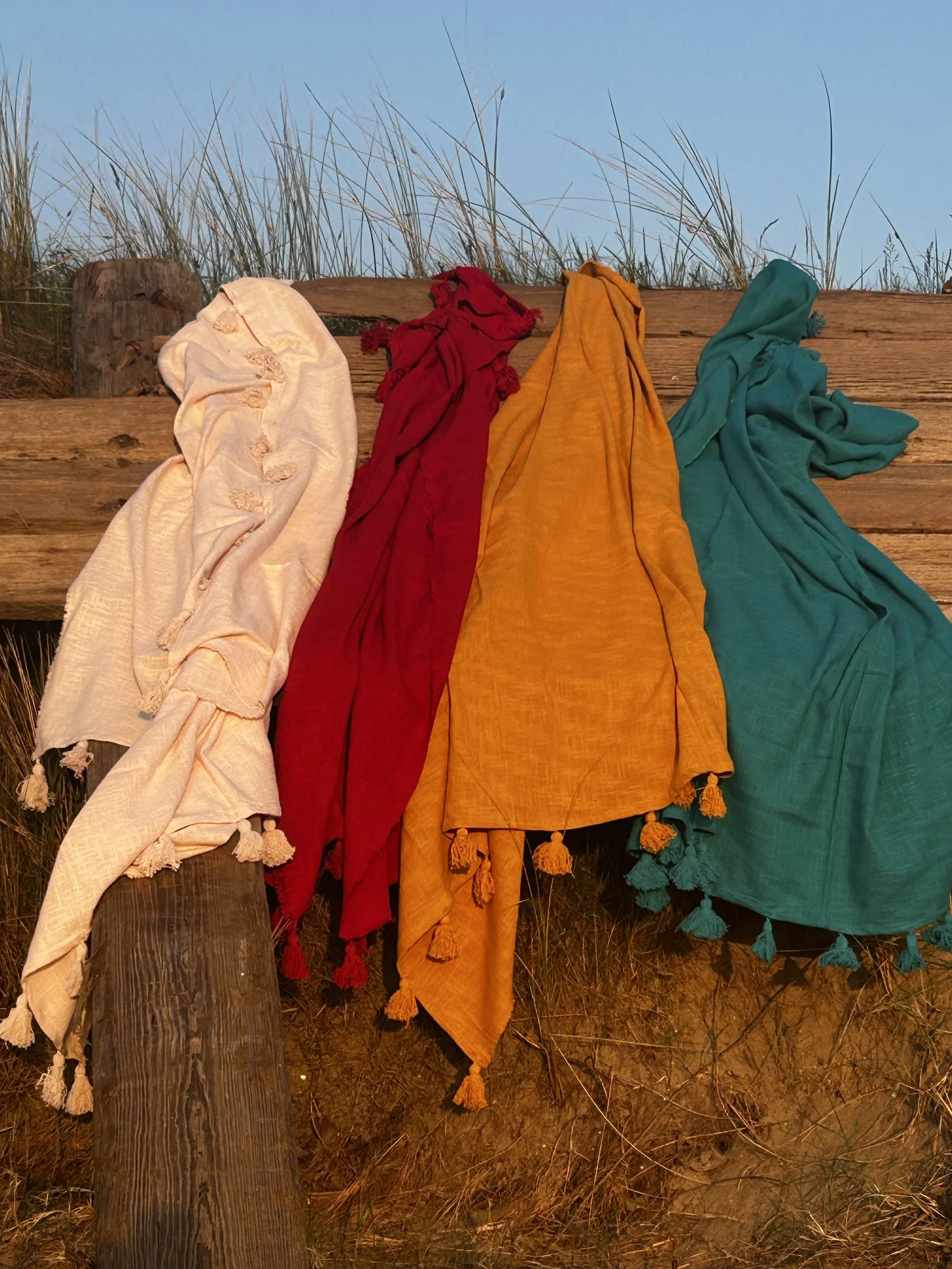 100% Recycled Cotton Hand-Dyed Beach Blanket