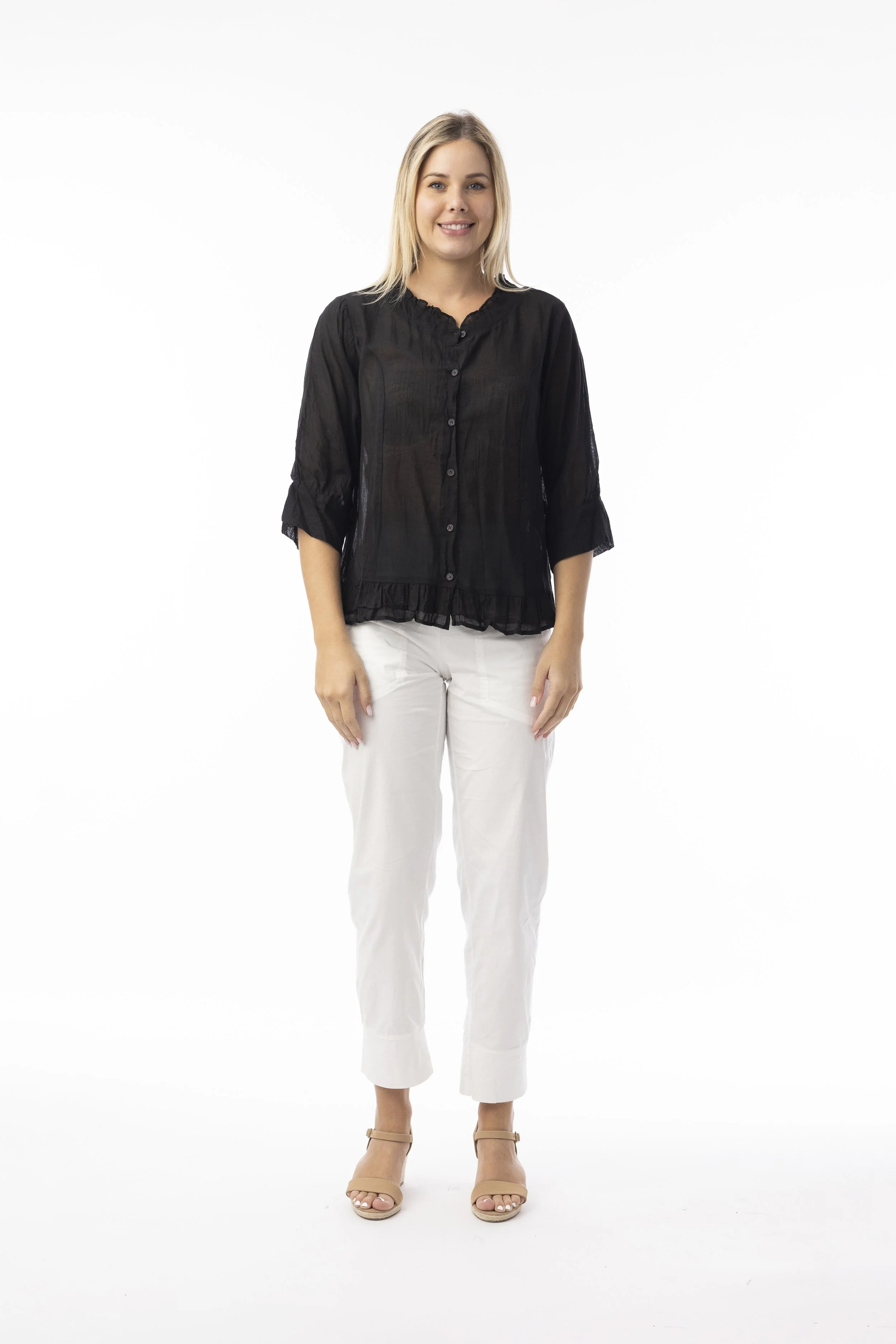 52709 Buttonthrough Top Black.jpg