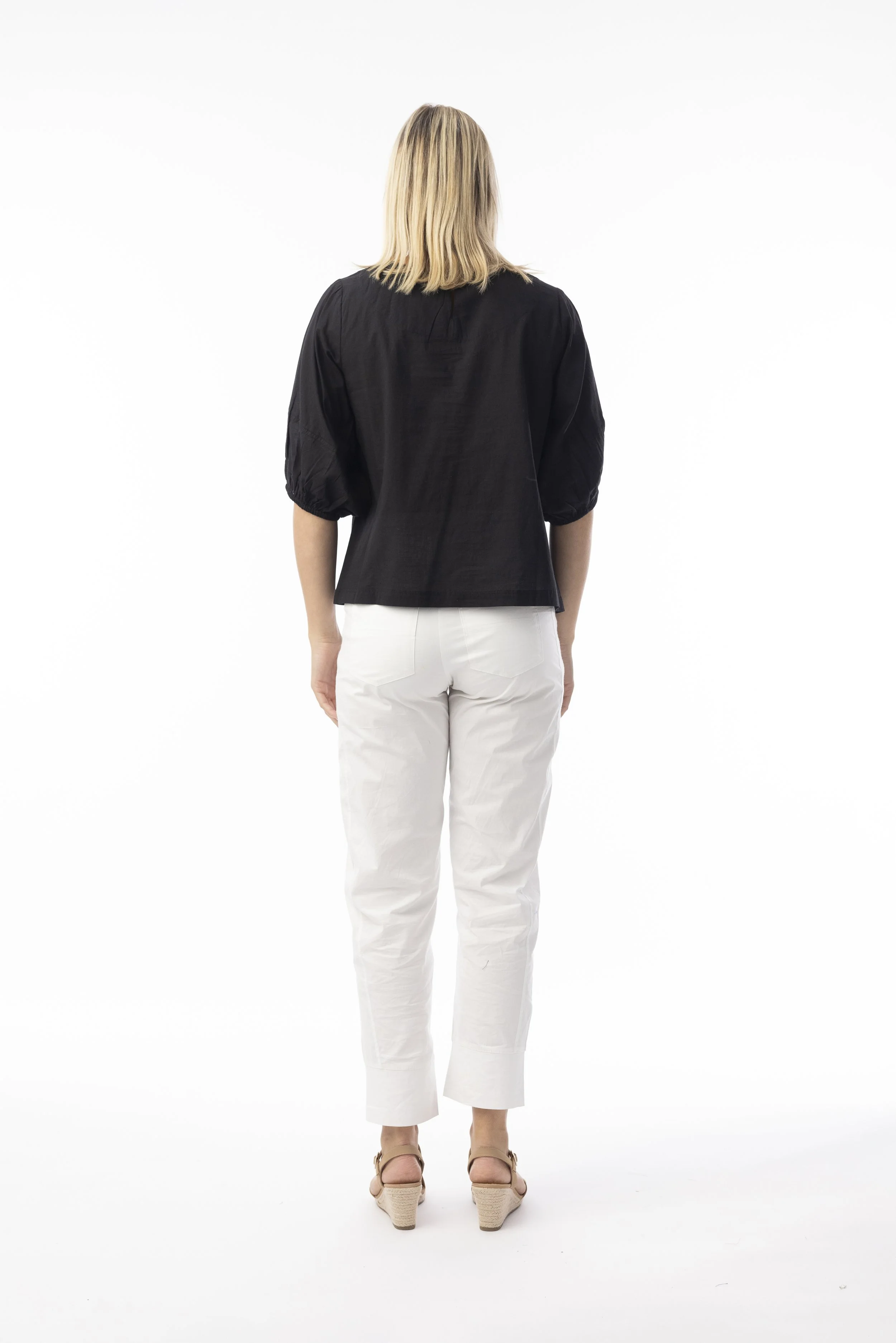 52710 Puff Sleeve Top Black BACK.jpg