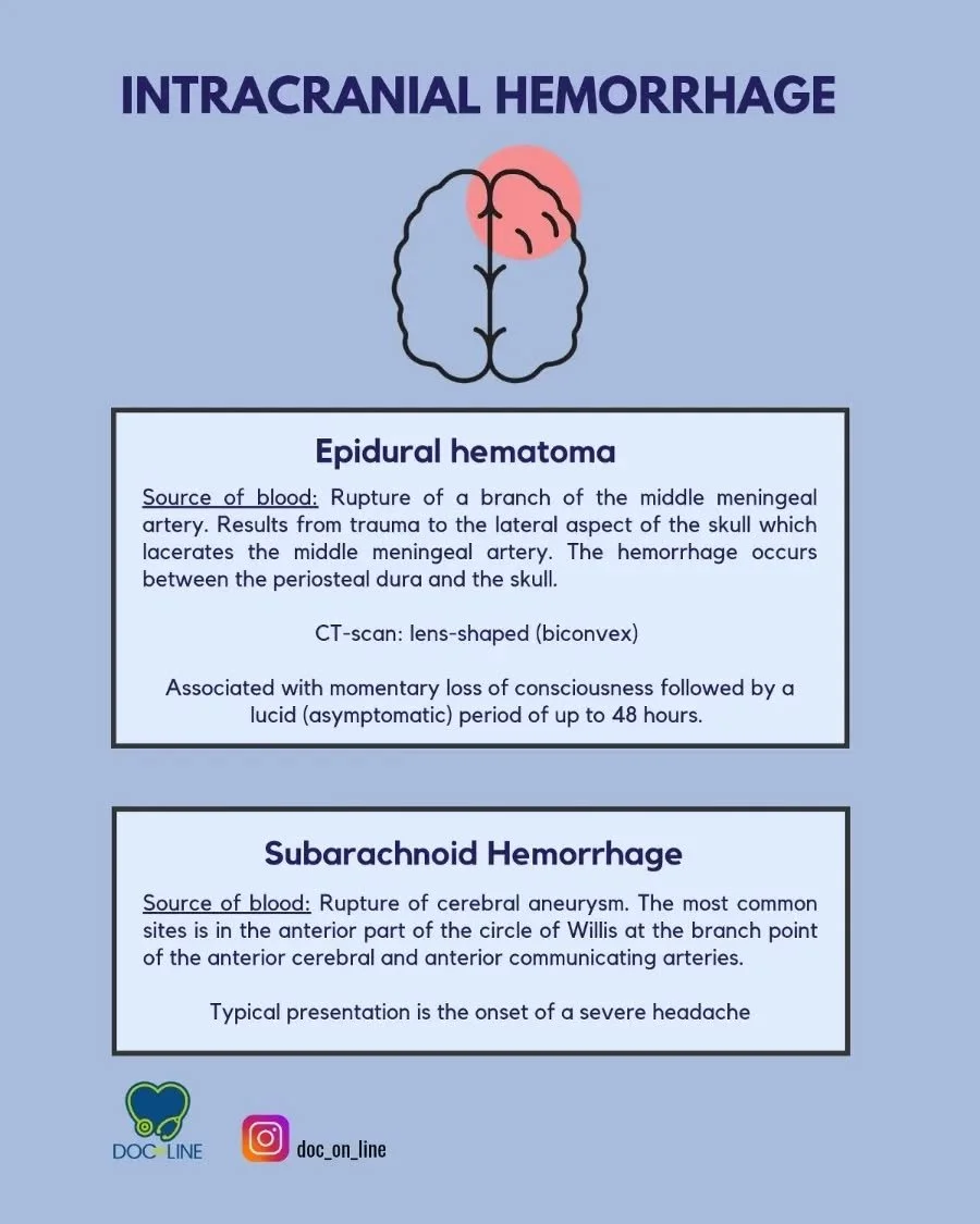 Intracranial hemorrhage 

📌 Aprende f&aacute;cil 

#intracranialhemorrhage #subdural_hematoma #epiduralhaematoma #subarachnoidhemorrhage