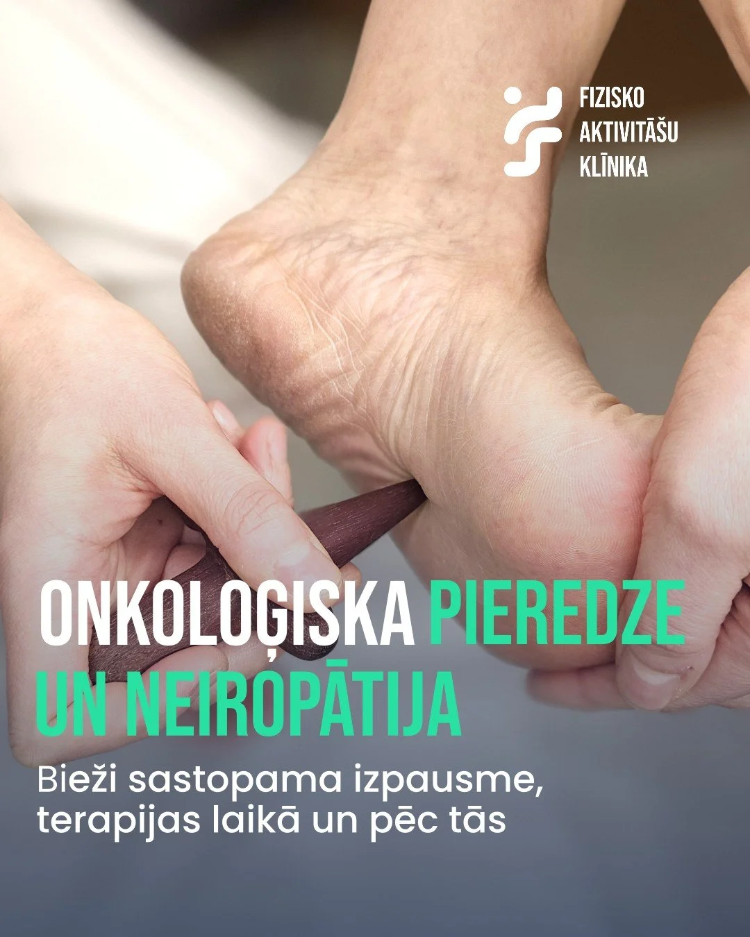 Perifērā neiropātija ir nervu sistēmas traucējums, ko var izraisīt ķīmijterapija. 
Tā rada bojājumus impulsa pārvadē, samazinot to spēju pārraidīt signālus uz smadzenēm.

Biežākie simptomi:
🔸 Sāpes un dedzino&scaron;a sajūta pēdās
🔸 Tirp&scaron;ana