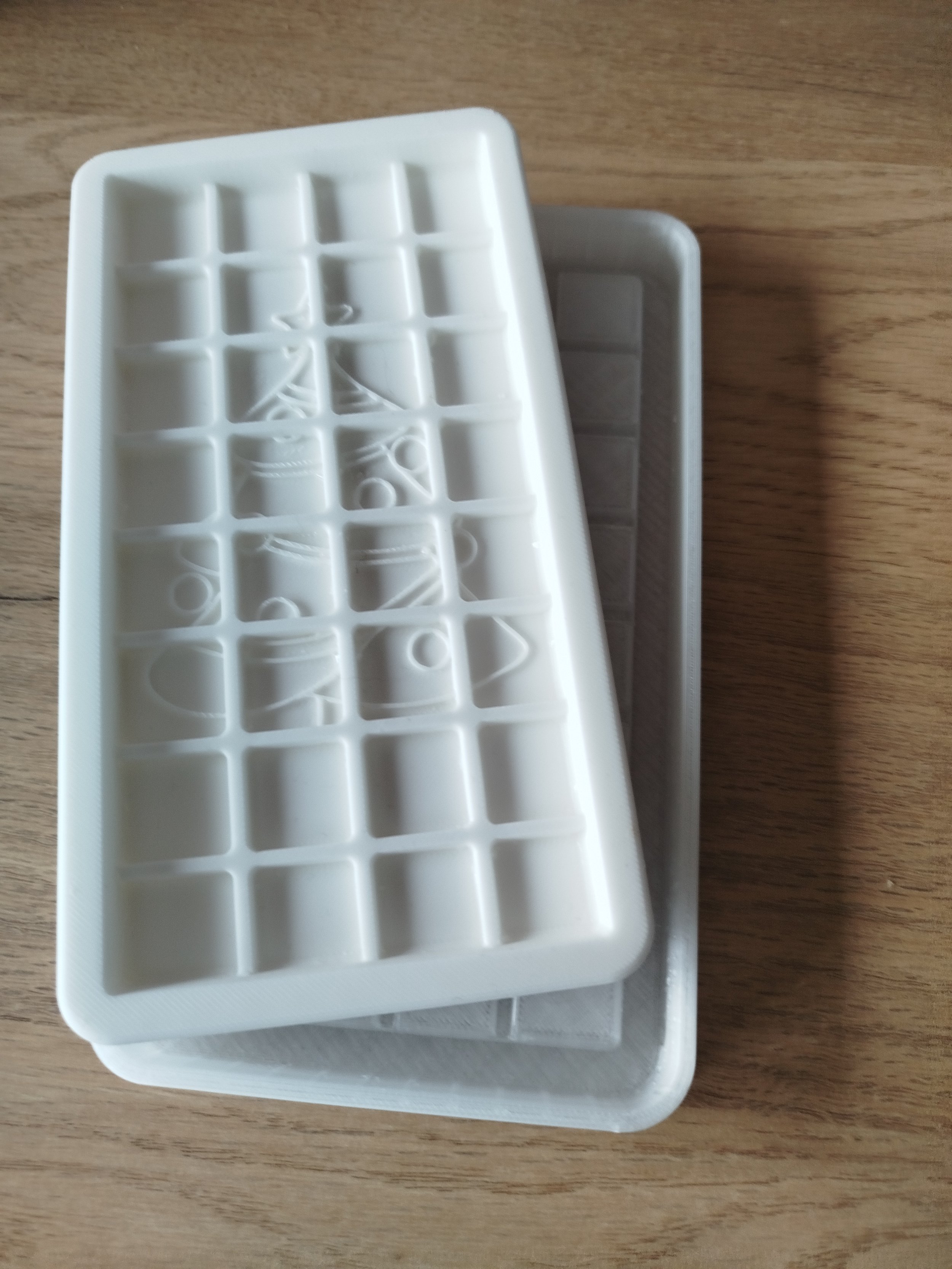 moule personnalisé en silicone blanc alimentaire pour tablette de chocolat avec motif sapin de noël