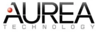 Logo d'Aurea Technology avec le texte en noir et un point rouge au-dessus de la lettre 'A'.