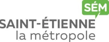 Logo de Saint-Étienne, la métropole, avec un texte vert SÉM dans un rectangle à côté.