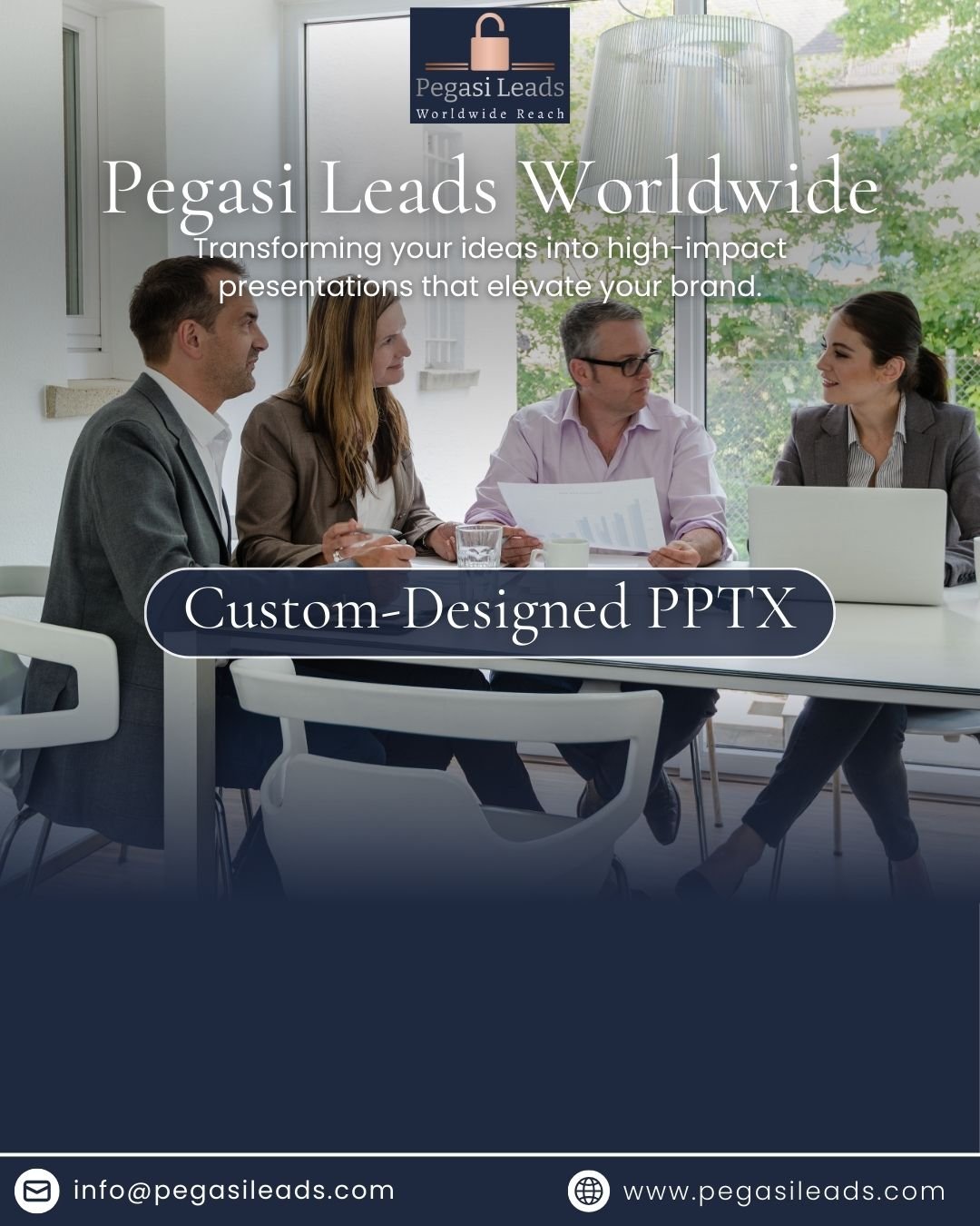 Custom-designed PPTX - Pegasi Leads Worldwide