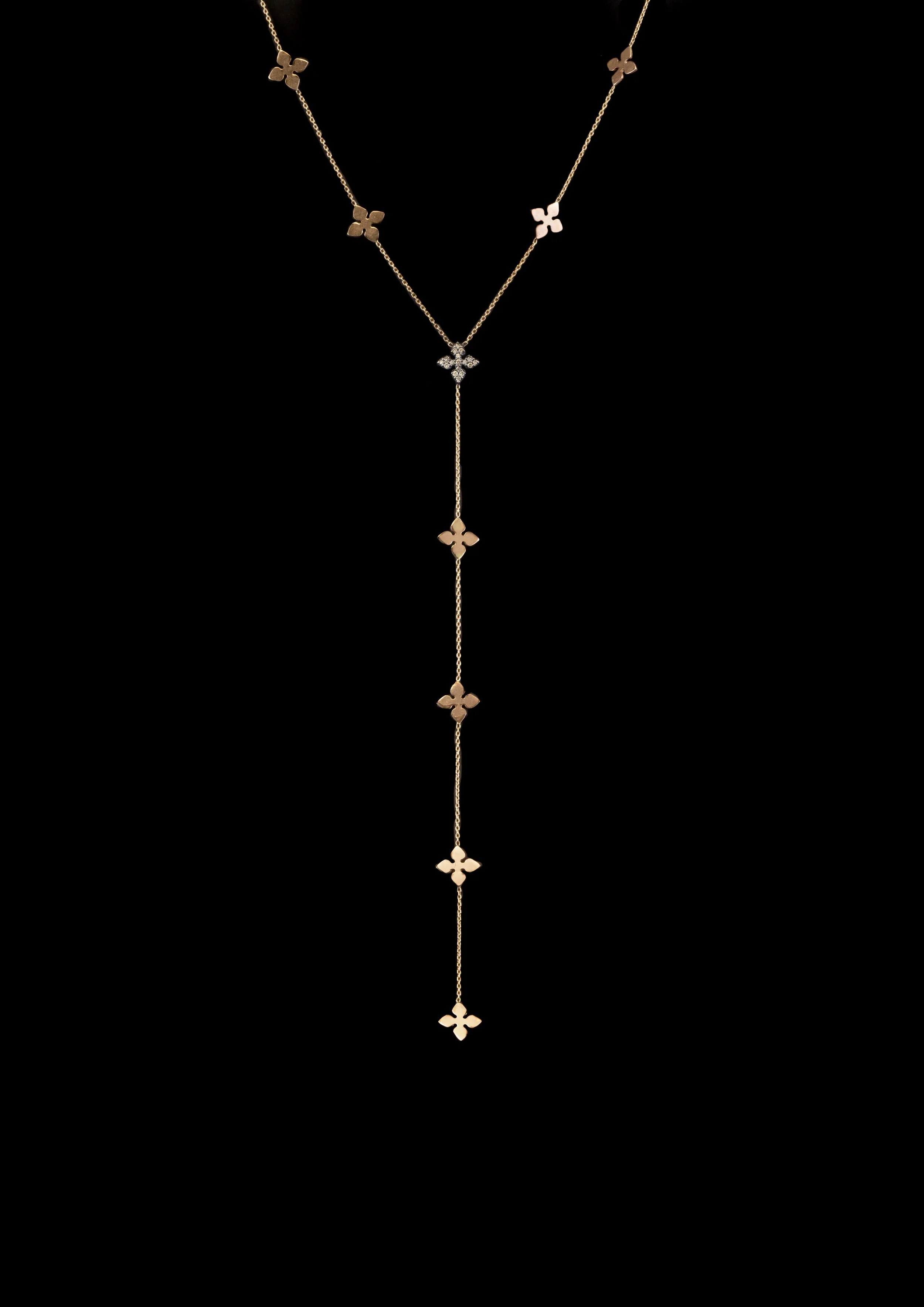Rose Gold Iconic Lariat Necklace
