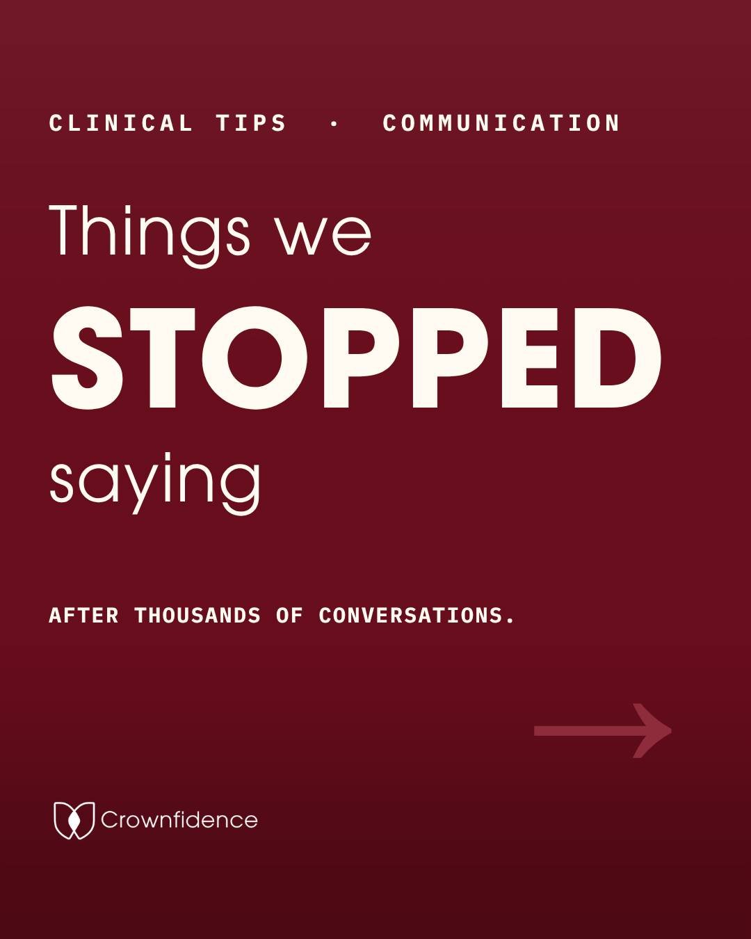 We did everything right and still lost the case.
 
Explained it perfectly. They nodded, said they'd think about it, and never rebooked.

Took us years to admit the problem was us. 
Talking at patients instead of with them.

Turns out the fix wasn't a