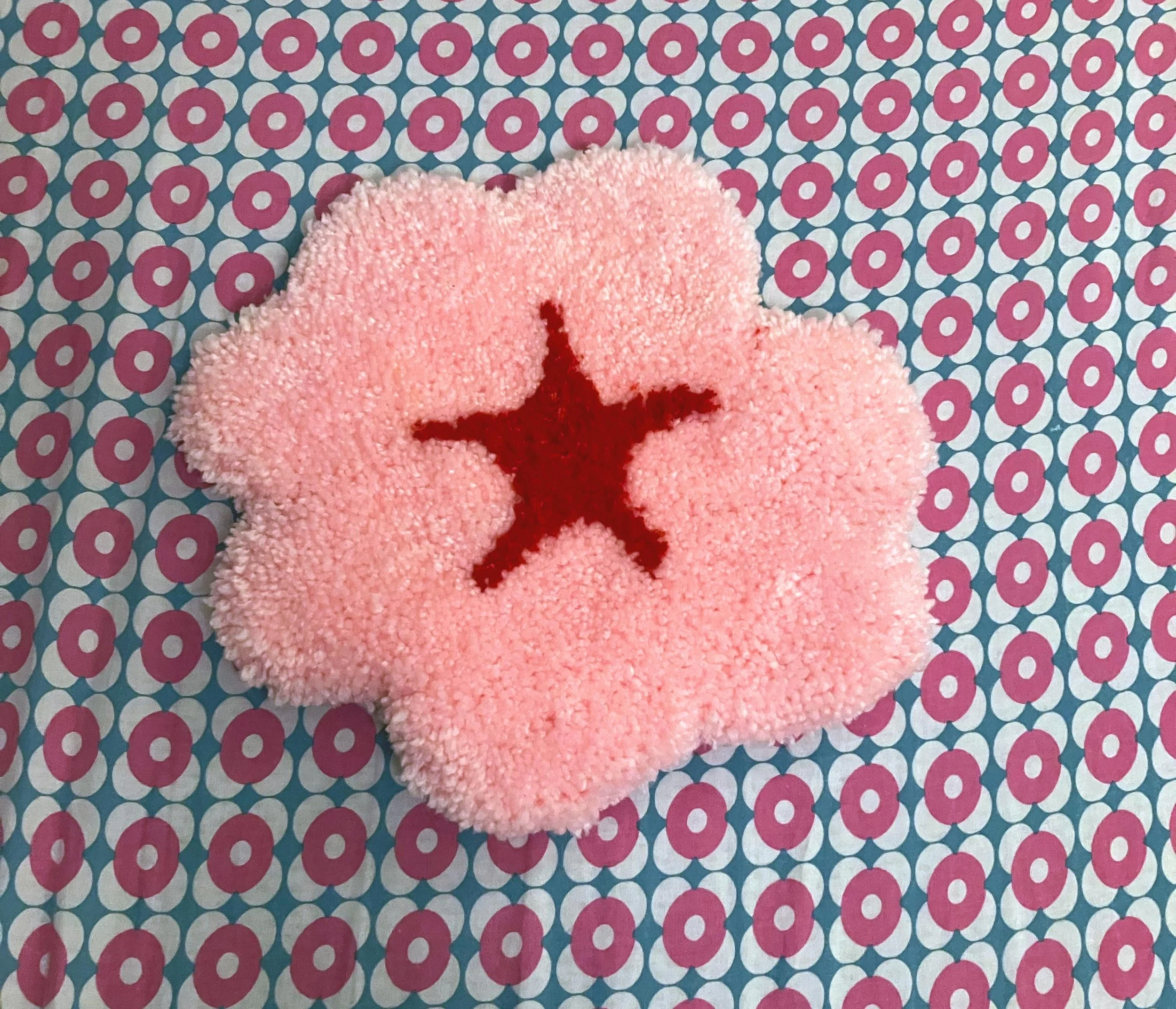 Flower, tufted wall hanging, cotton yarn, 2025