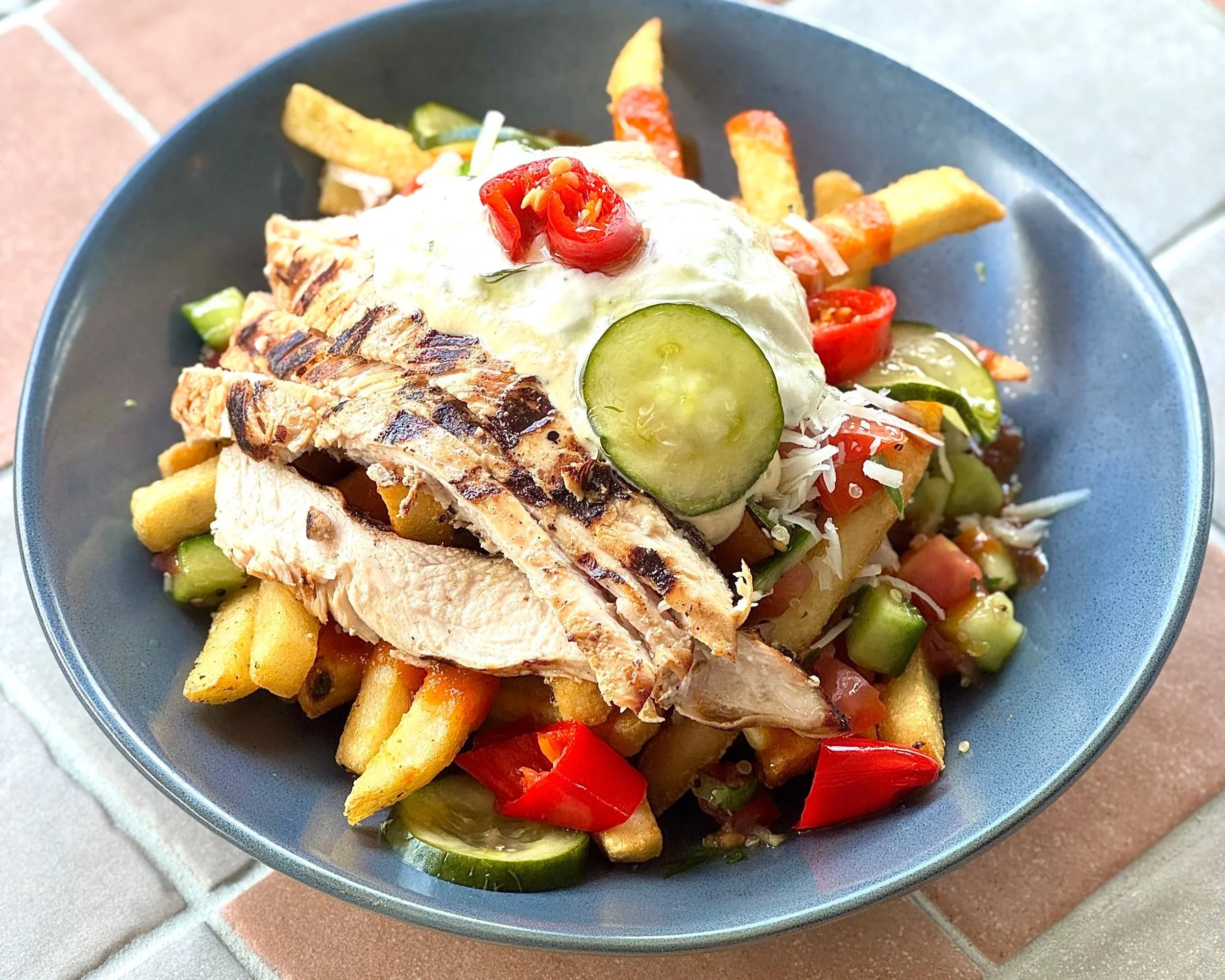 Loaded Greek Fries Bowl