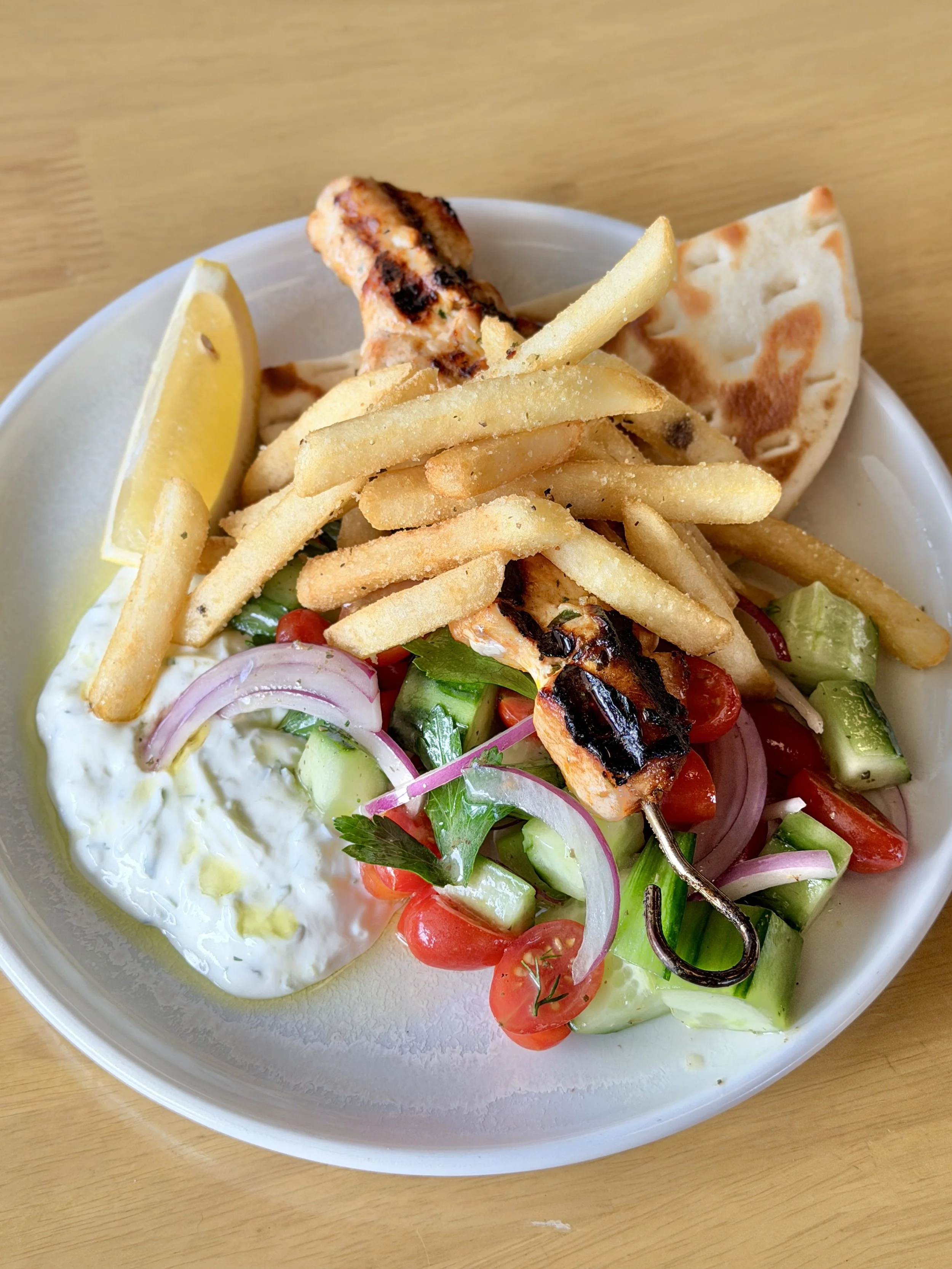 Chargrilled Chicken Breast Souvlaki Skewer