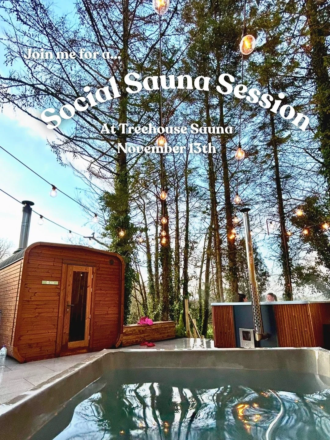 ⭐️ Social Sauna Session at @treehouse_sauna_naas ⭐️

Want to spend your evening relaxing in a hot tub and sauna over looking the River Liffey in Naas? We&rsquo;re having our second Social Sauna at Treehouse in Naas 😍

Spaces are limited- please mess