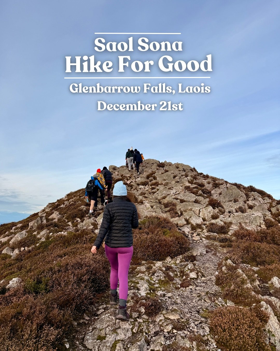 🥾 Glenbarrow Falls Hike in aid of The Jack &amp; Jill Children&rsquo;s Foundation 🥾

⭐️ Spaces are limited and can be booked on saolsona.ie ⭐️

This December, Saol Sona is coming together to support some truly deserving causes across Ireland. The J