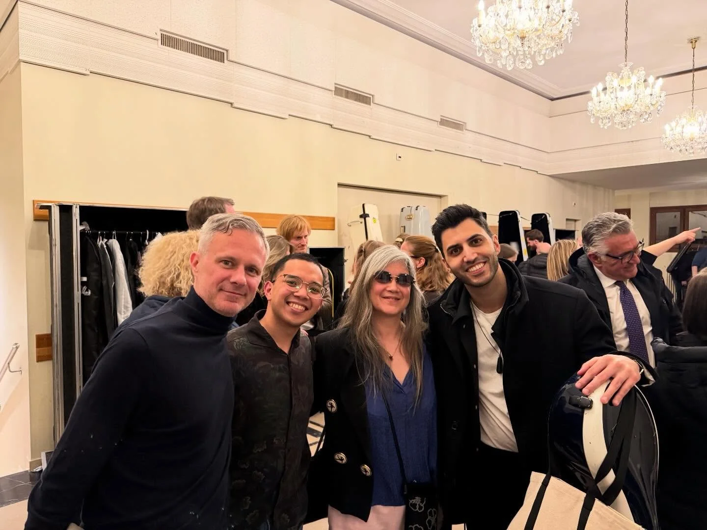 Post concert congrats for @kian.soltani_cellist and @rafdelaflute! Excellent @migrosclassics concert programmed by @mischadamev with the @icelandsymphony - their first visit to @switzerland 👏🇨🇭Great to see Rafael ( @classeekmusic AP alum ) doing s