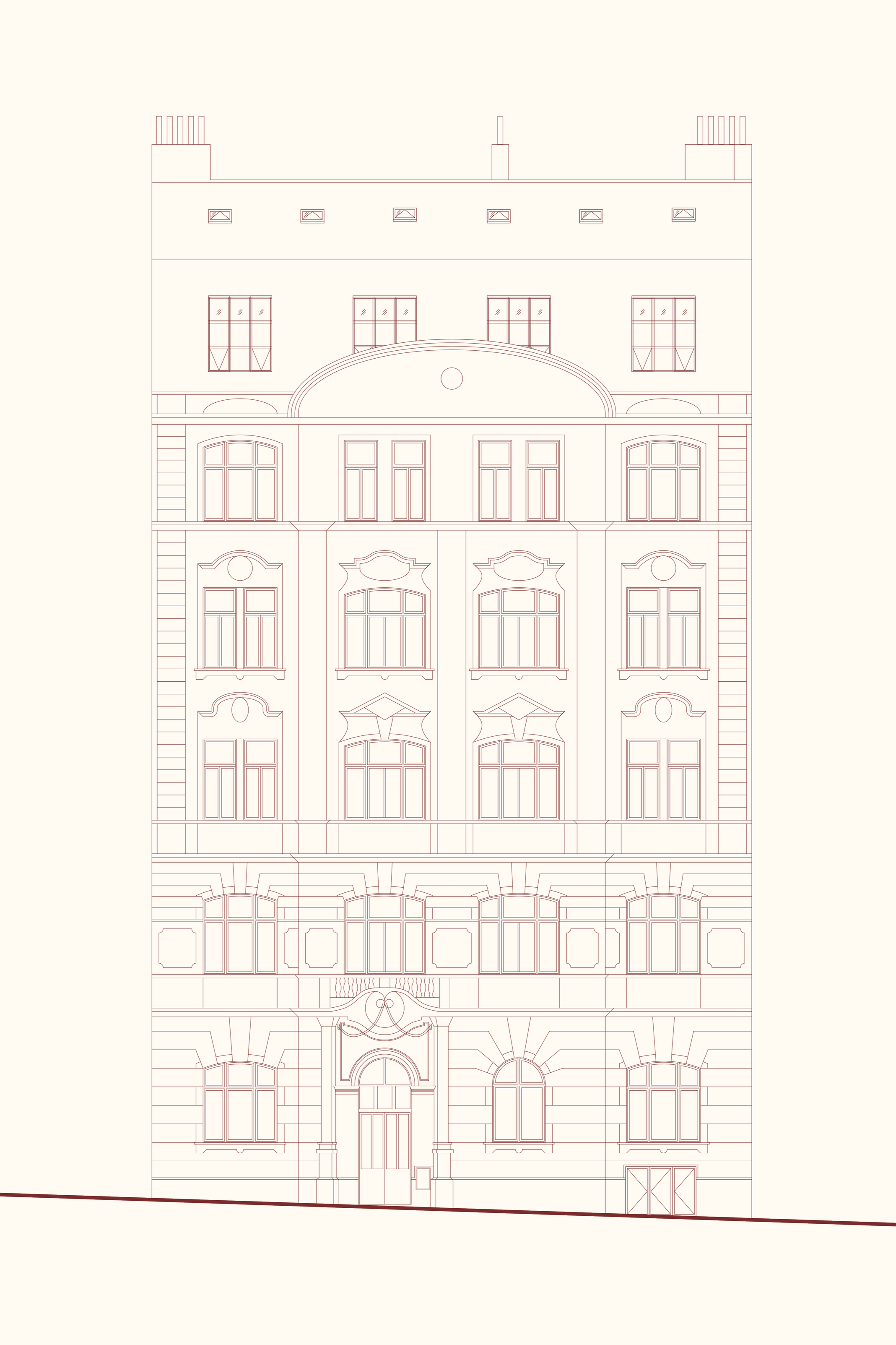 Pohled na uliční fasádu