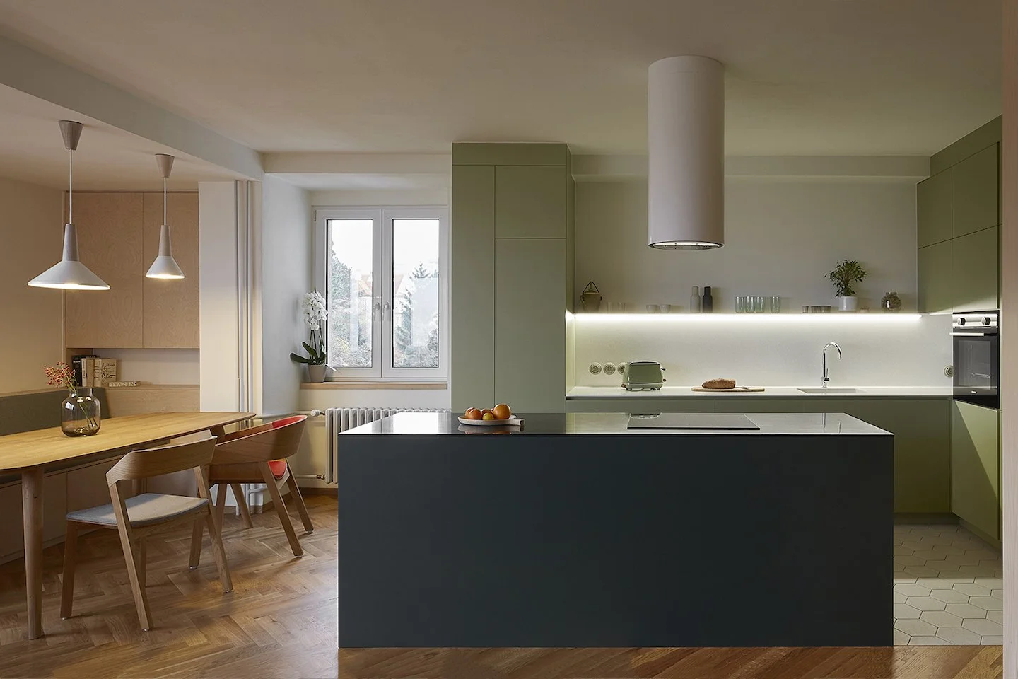 Byt s výhledem. Bydlení v Praze. Realizace Tereza Stambolijska.