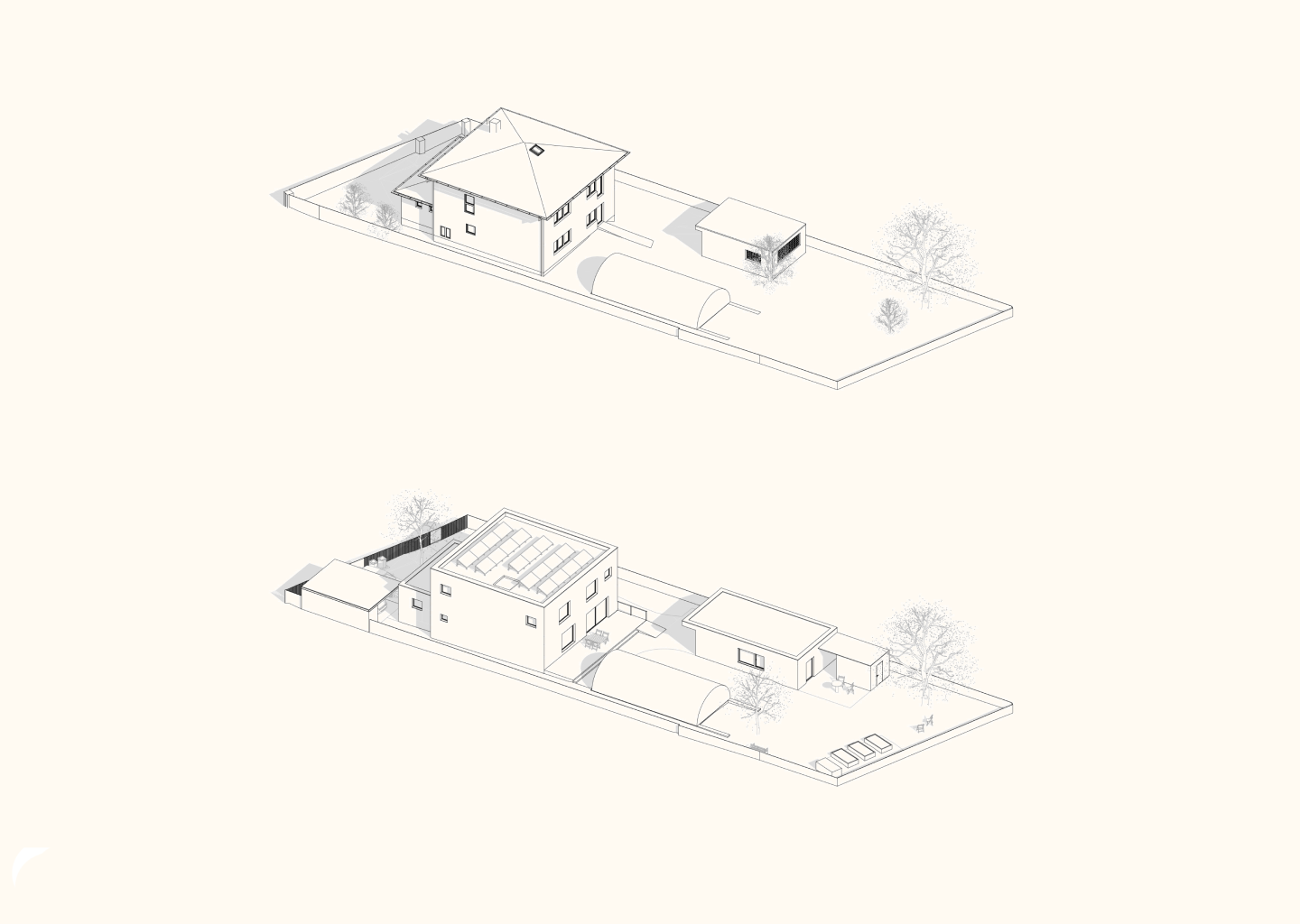 Axonometrie před a po