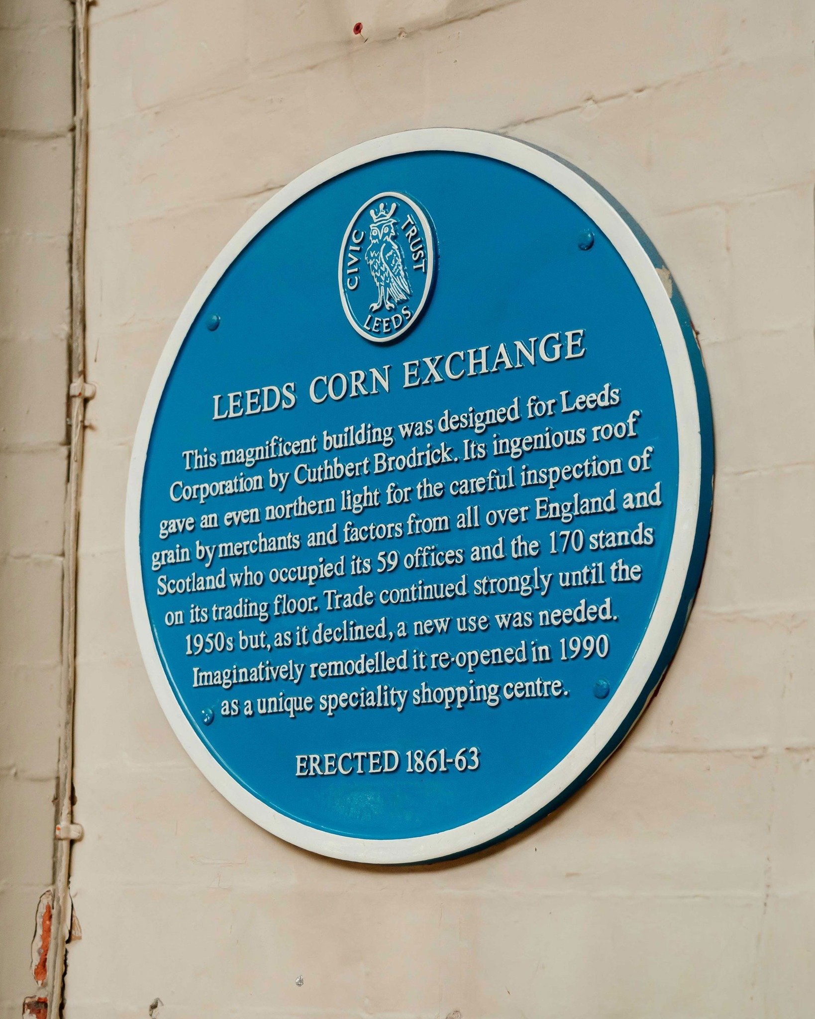 The history of our iconic building in a nutshell &ndash; thanks to @leedscivictrust 💙

Leeds Corn Exchange. Here since 1863.