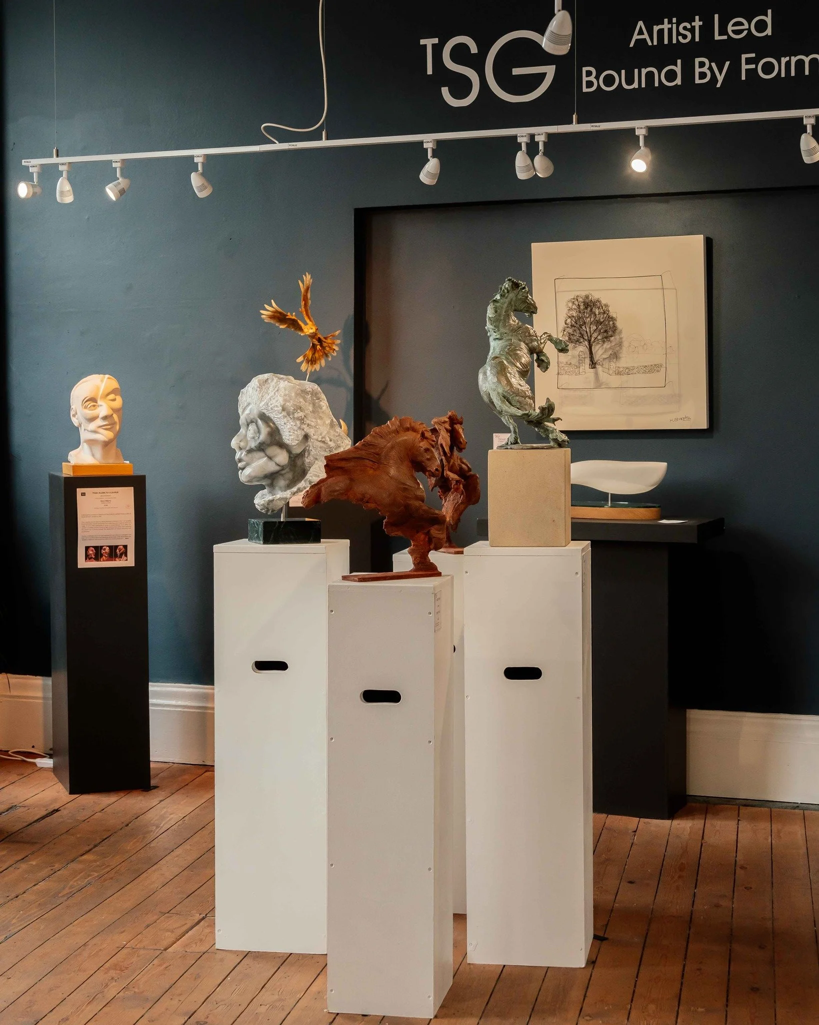 Discover @sculpturegalleryleeds on our balcony level. 

🎂 They're currently celebrating their fourth anniversary with an exhibition including guest artists Damon Price and Helaina Sharpley. 

Artist led, bound by form, this unique space is a special