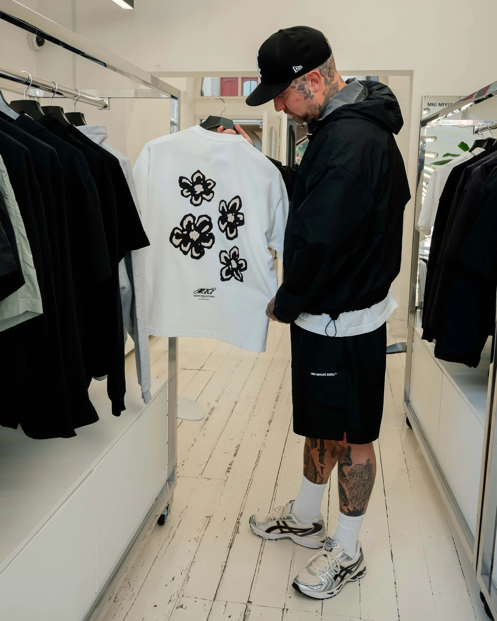 Spring summer 2026 at @mkimiyukizoku. 

New jersey in the softest heavyweight cotton.

Sunfaded pale blue cotton jackets. 

Textured shirts. 

Shop right here at their flagship store in Leeds Corn Exchange.