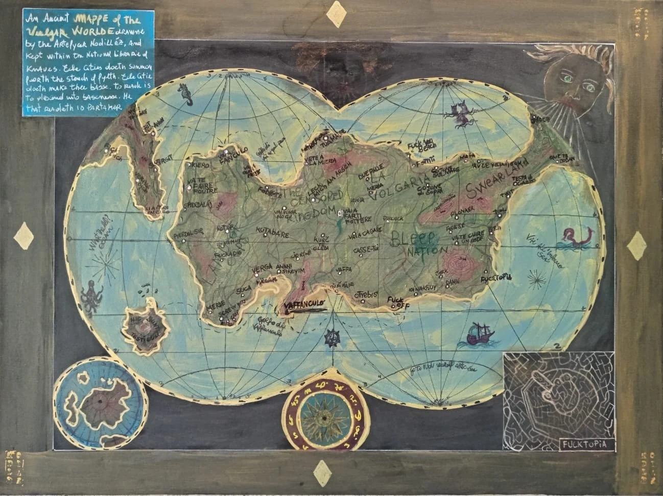 Map of the Vulgar World -
Acrylic on canvas -
60x80x1.5 -
2025