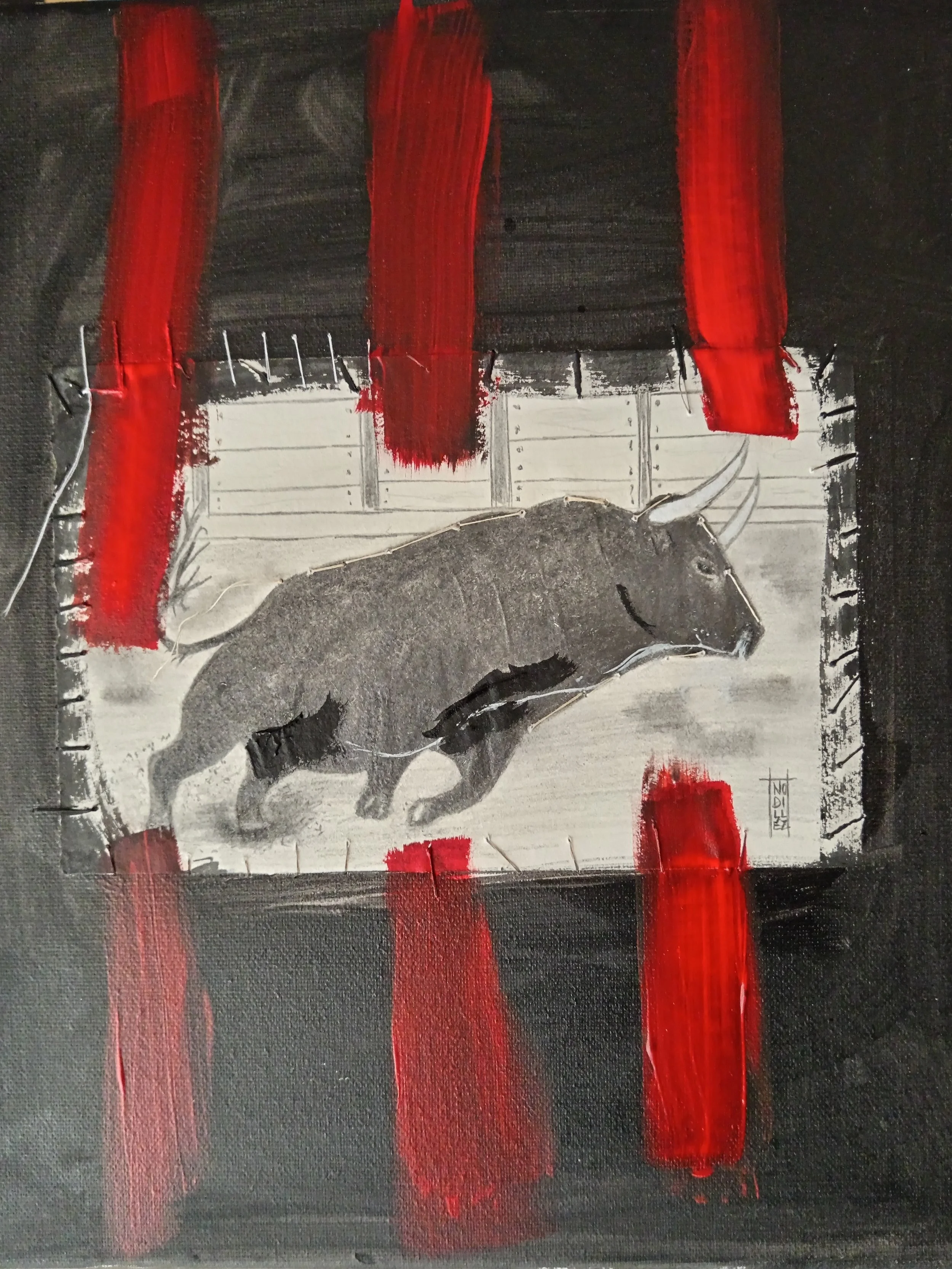 Toro 6 -
tecnica mista -
28x35x1.5