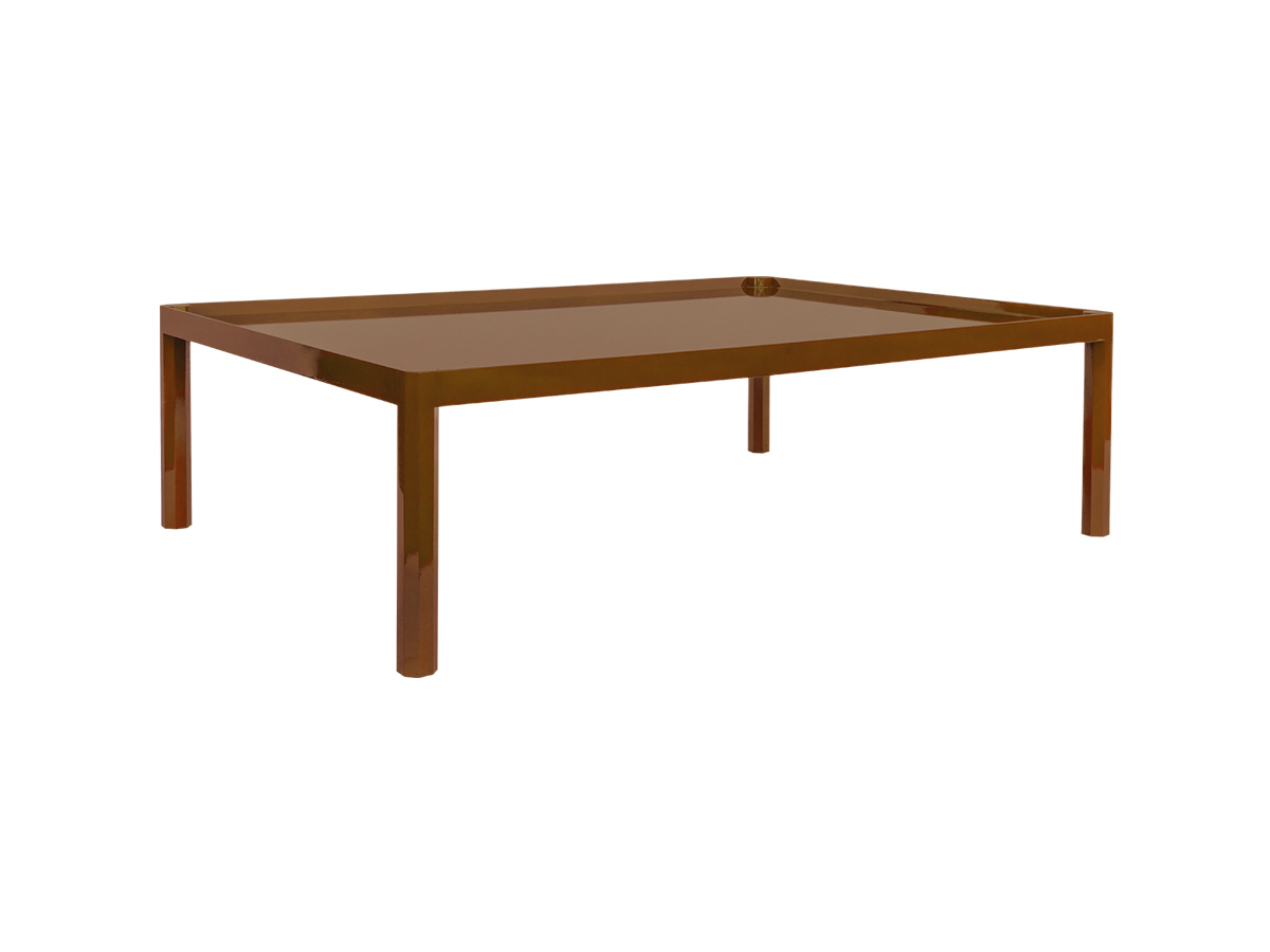 Ore Lacquer Coffee Table, Cinnamon Brown