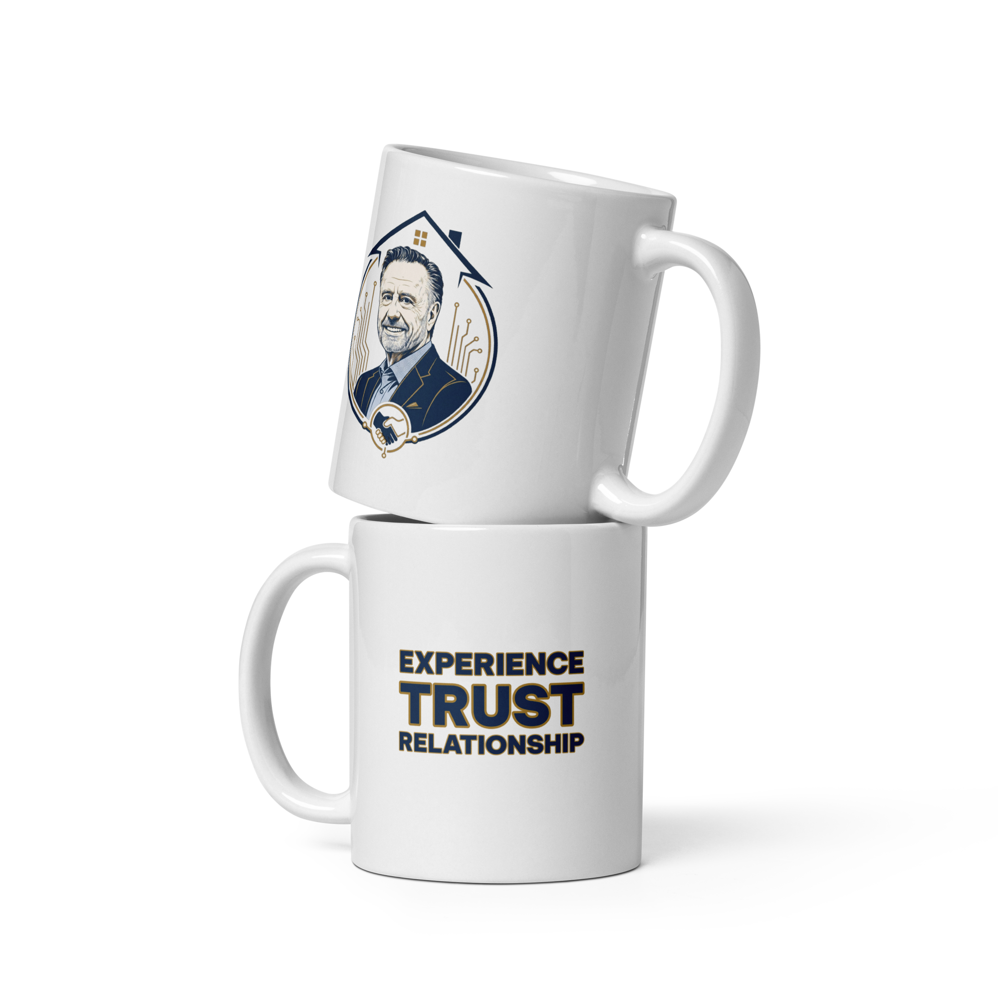 Jörgen Warberg White glossy mug in 3 sizes