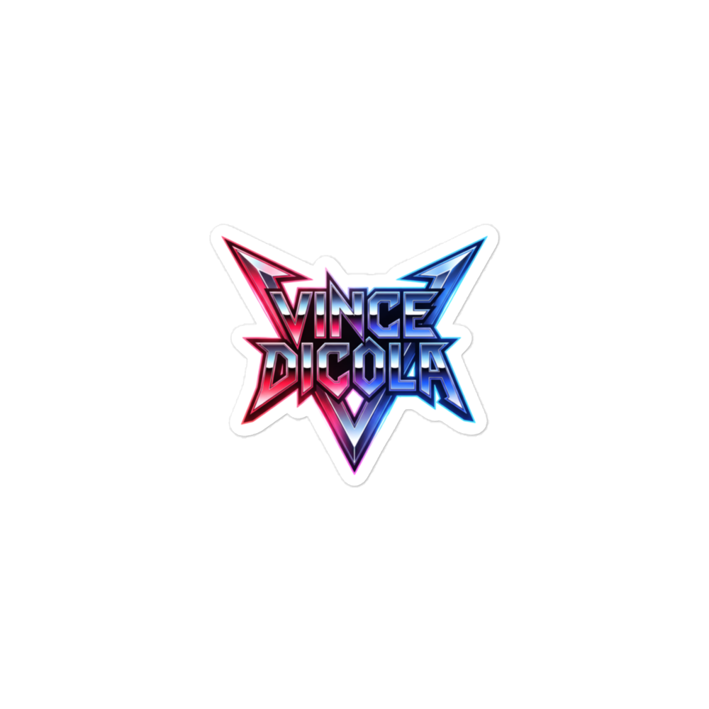 Vince DiCola Logo — Vinyl Sticker · TFTM 40