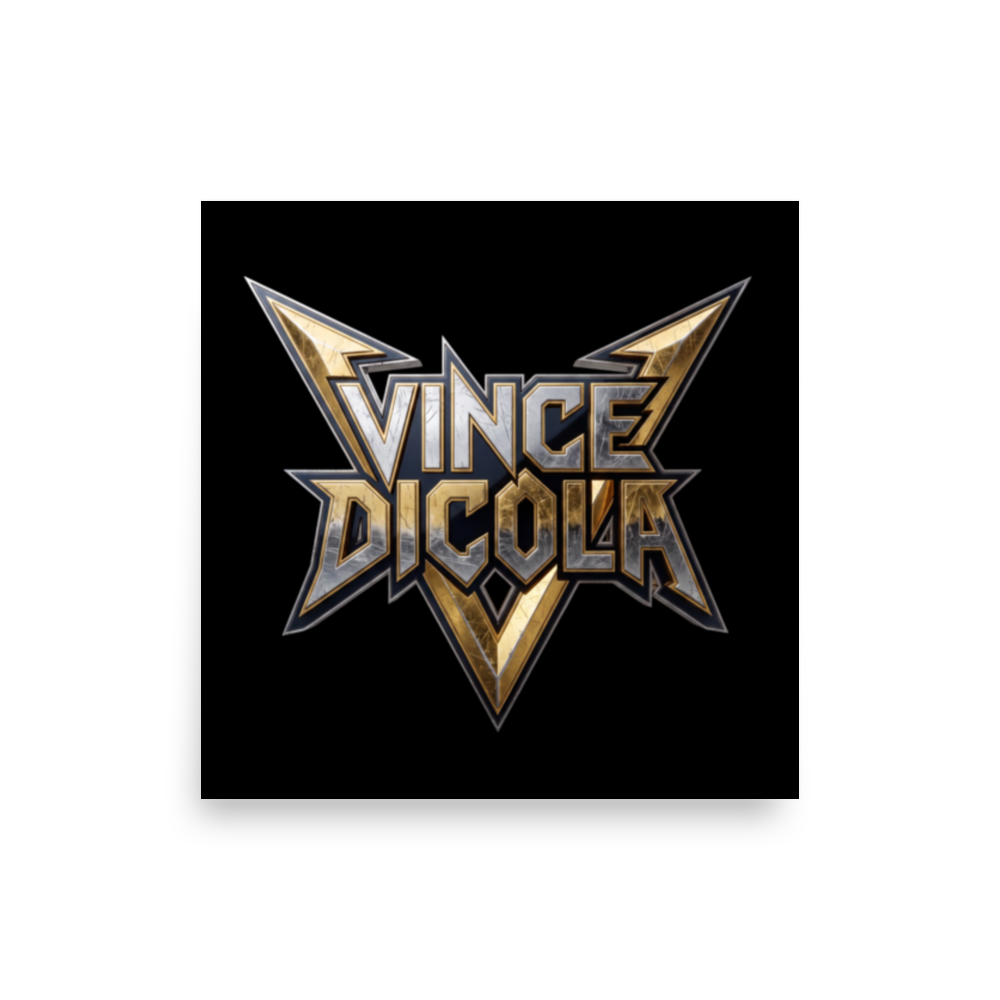 Vince DiCola Logo — Poster · Glossy Black