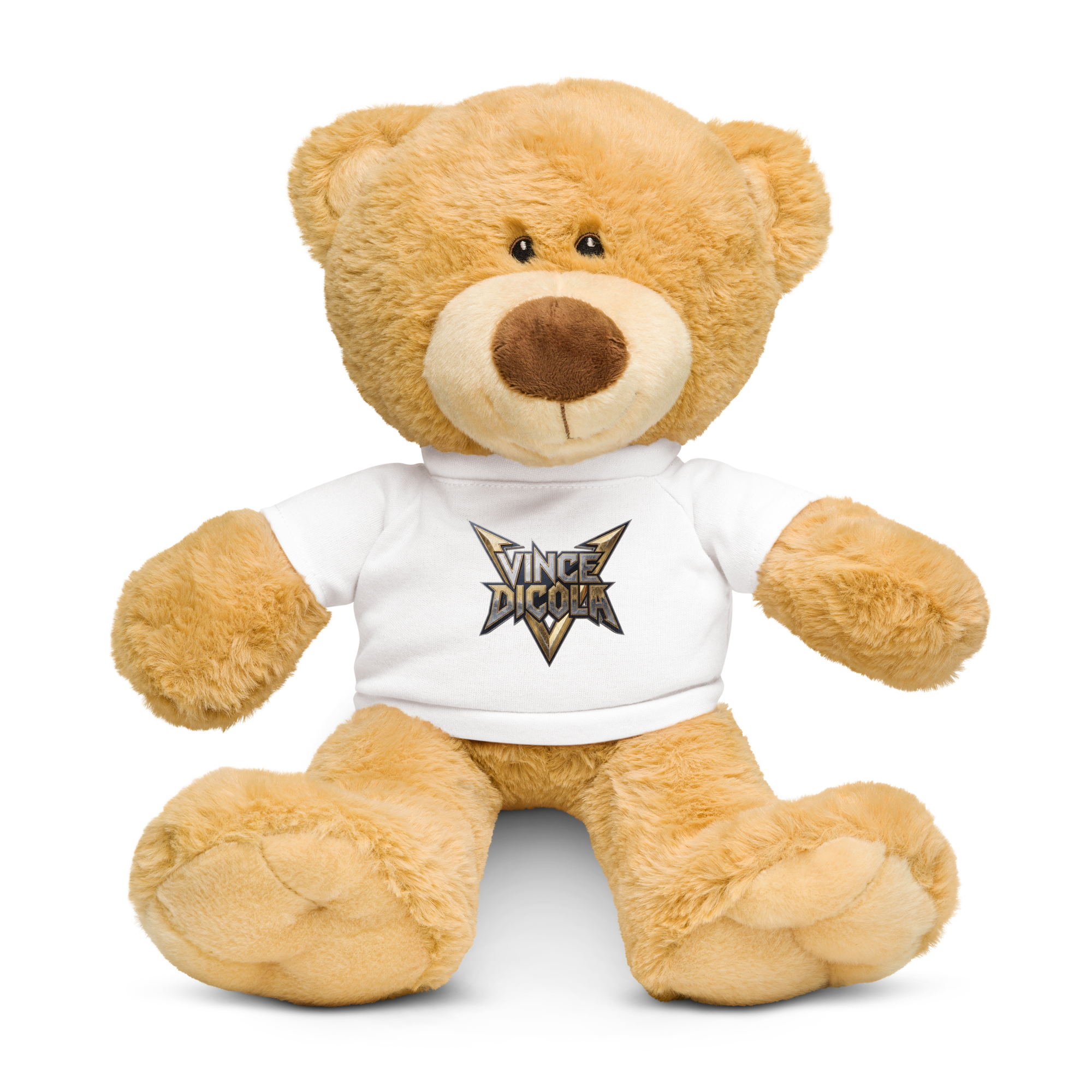 Vince DiCola Teddy Bear — Noble Logo · White