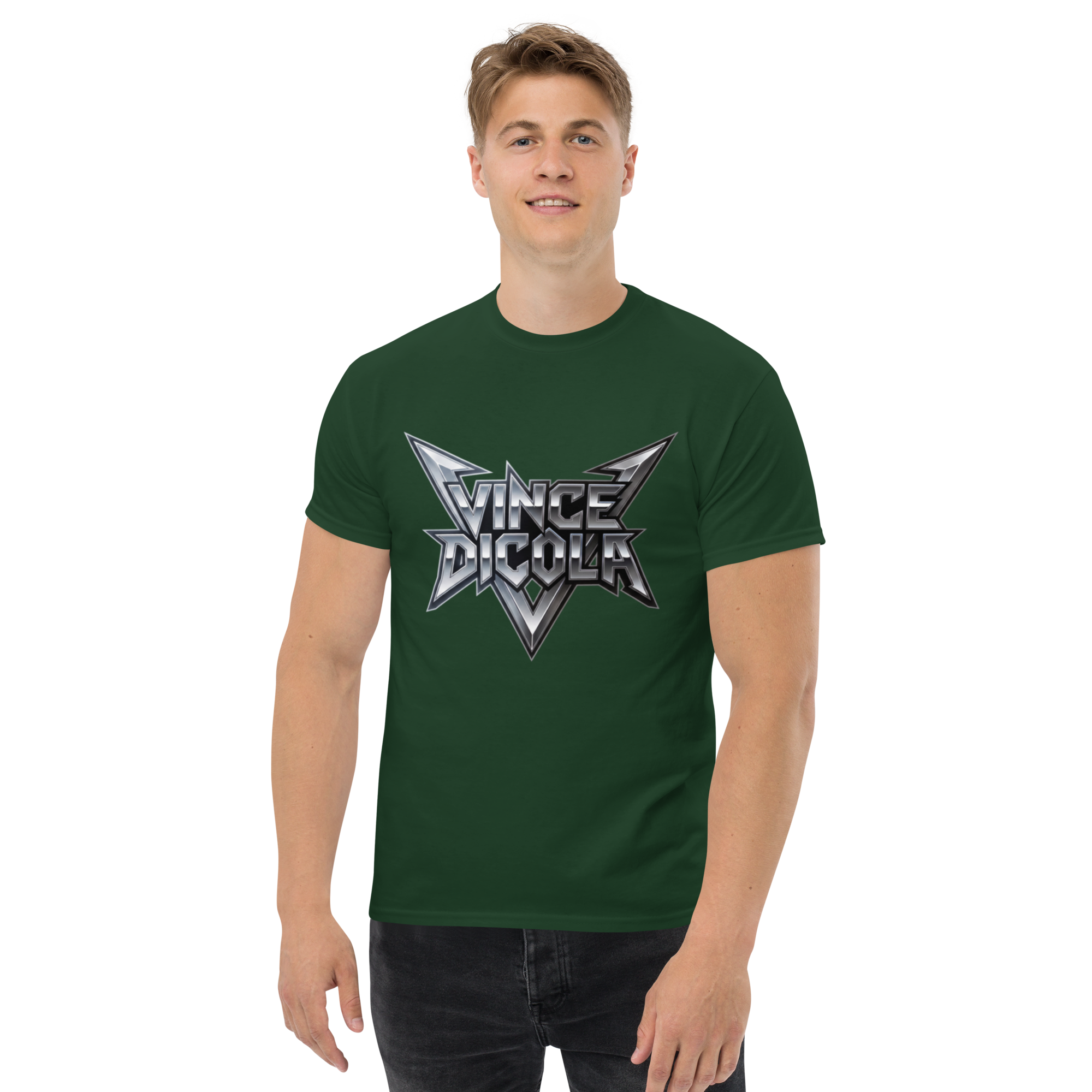 unisex-classic-tee-forest-green-front-6aaabd84a8846.png