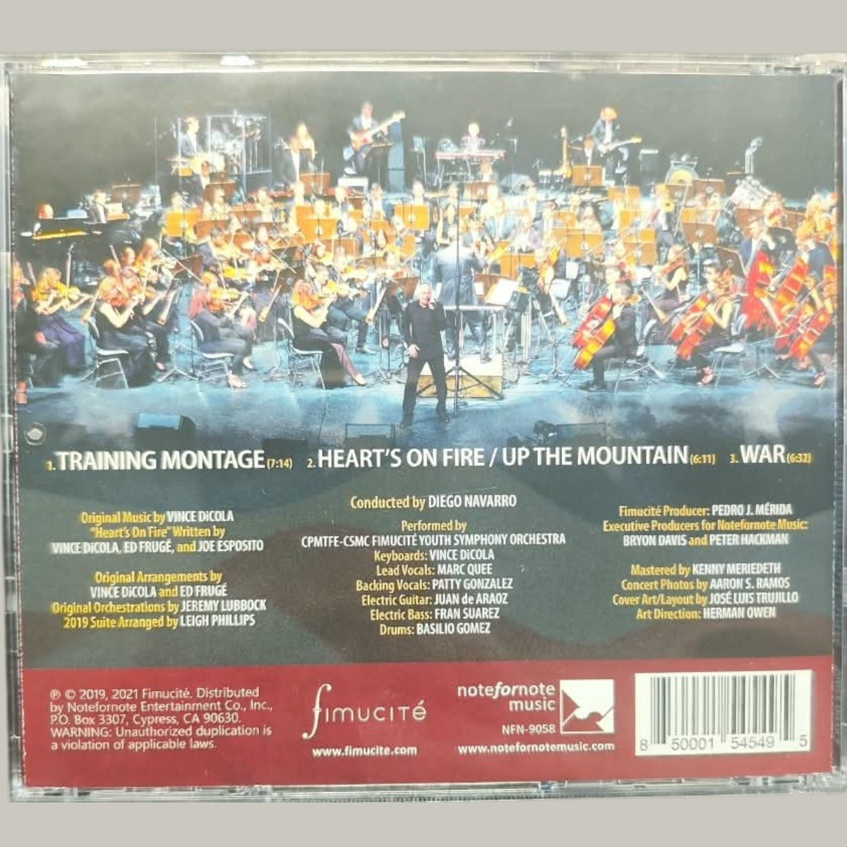 Rocky IV – The Symphonic Rock Suite CD back cover — Fimucité Youth Symphony Orchestra live